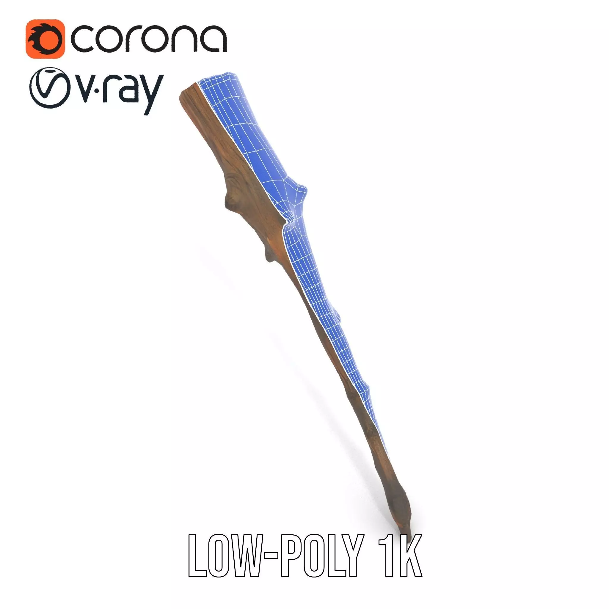 Realistic Wooden Branch model pack Low-poly 3D model_30