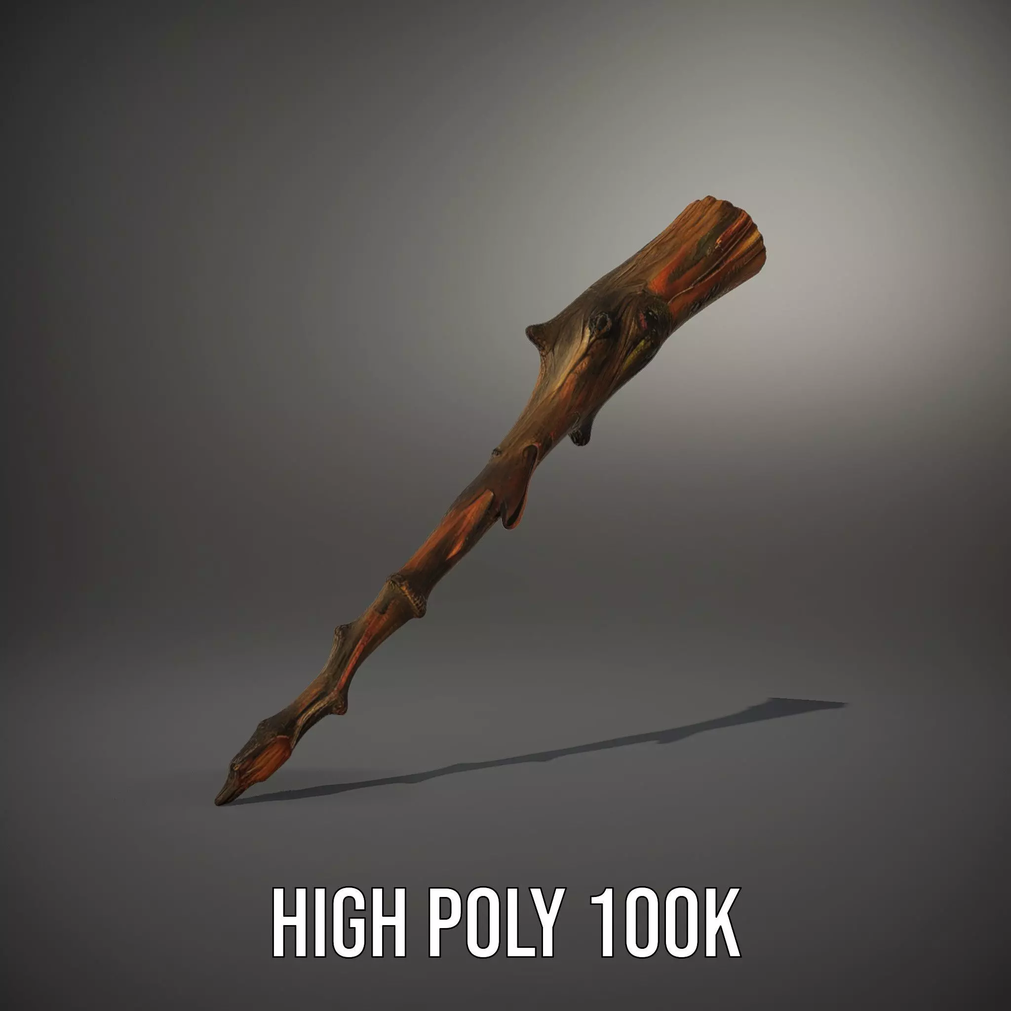 Realistic Wooden Branch model pack Low-poly 3D model_10