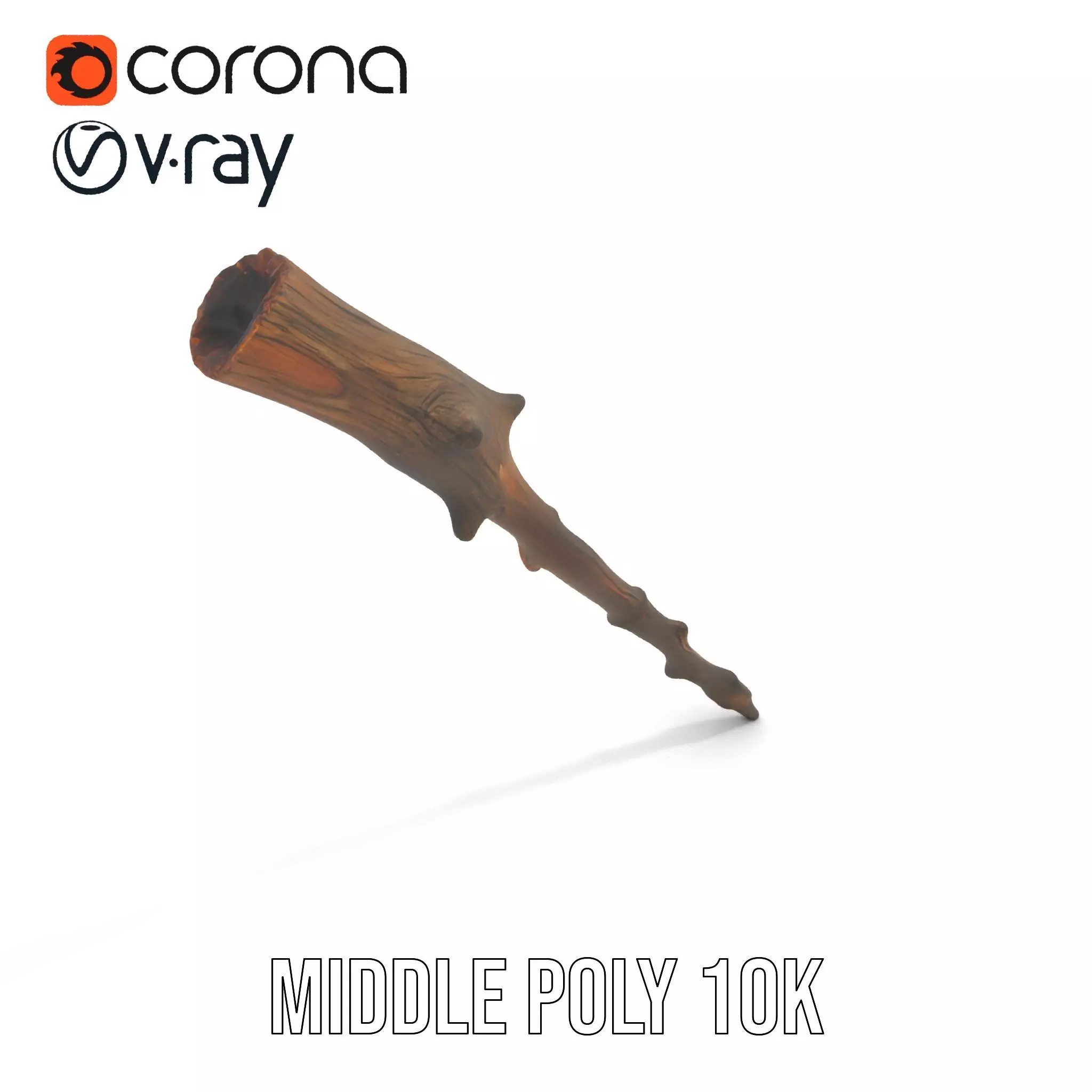 Realistic Wooden Branch model pack Low-poly 3D model_5