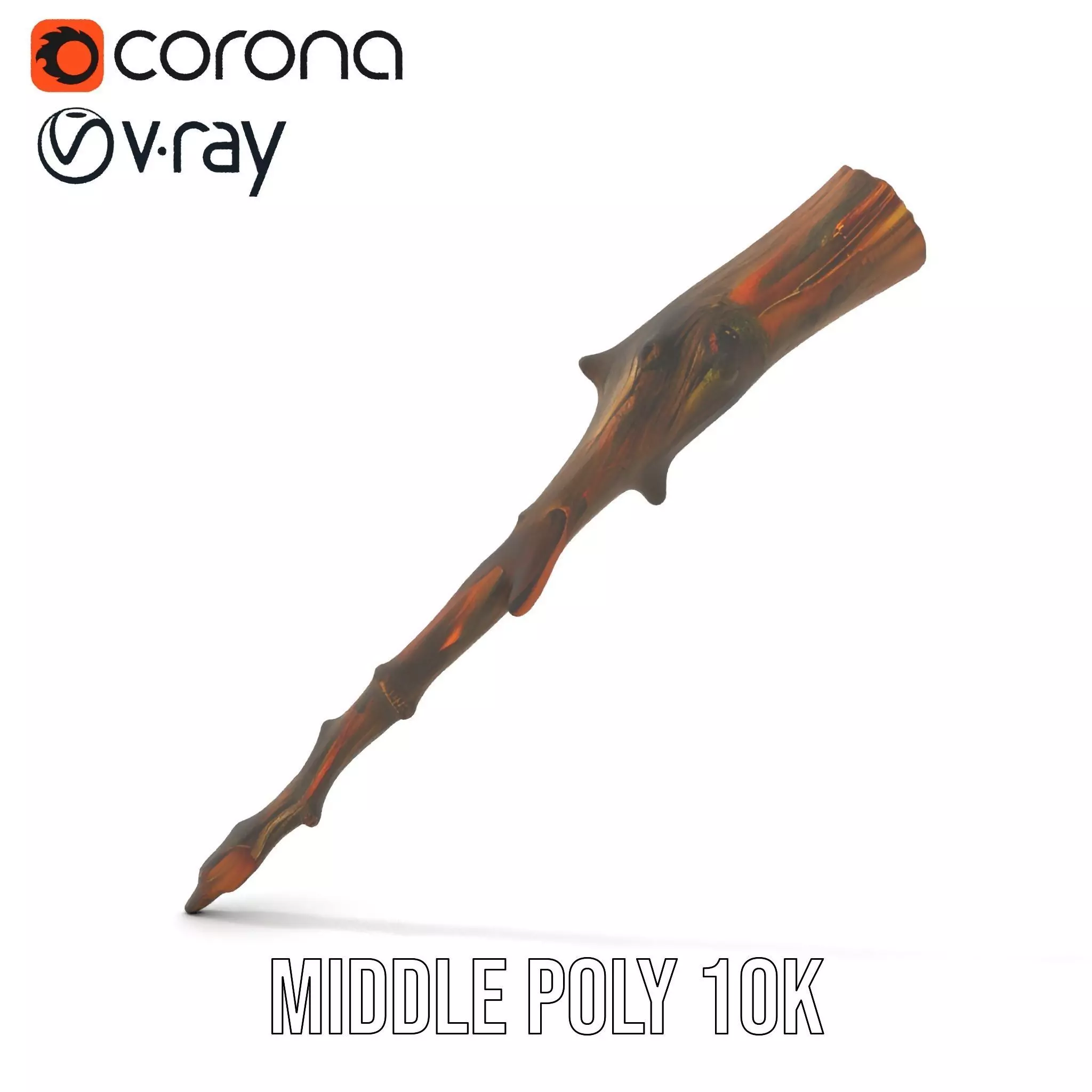 Realistic Wooden Branch model pack Low-poly 3D model_22