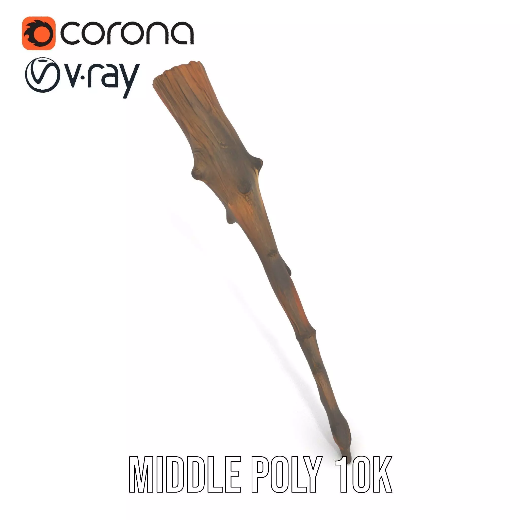 Realistic Wooden Branch model pack Low-poly 3D model_13