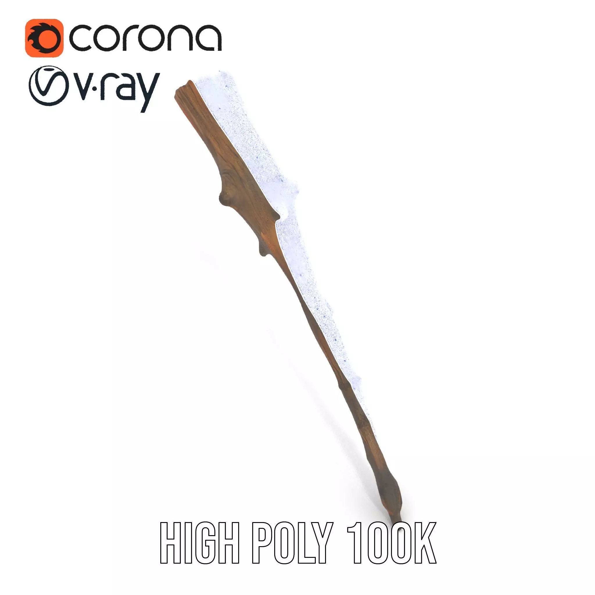 Realistic Wooden Branch model pack Low-poly 3D model_32