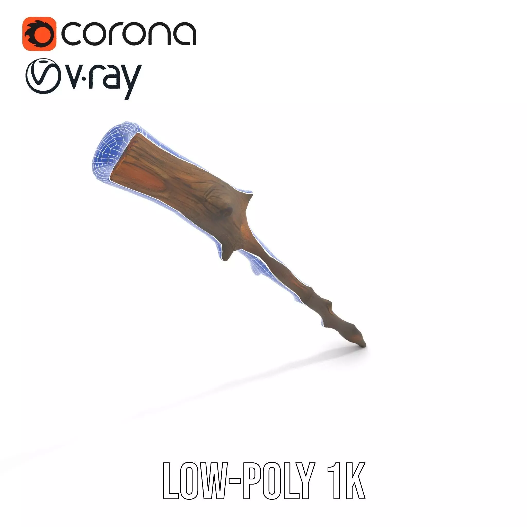 Realistic Wooden Branch model pack Low-poly 3D model_12