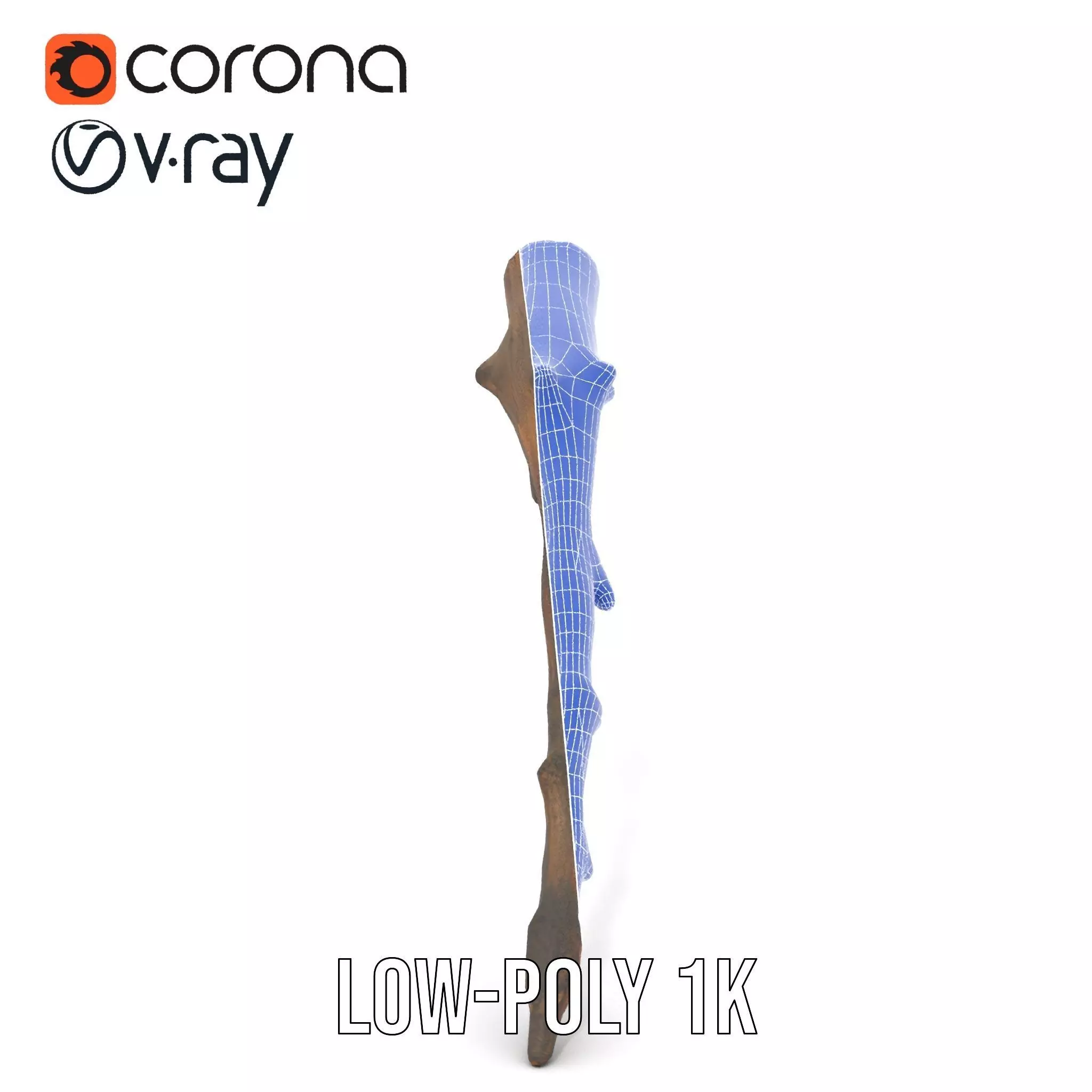 Realistic Wooden Branch model pack Low-poly 3D model_28