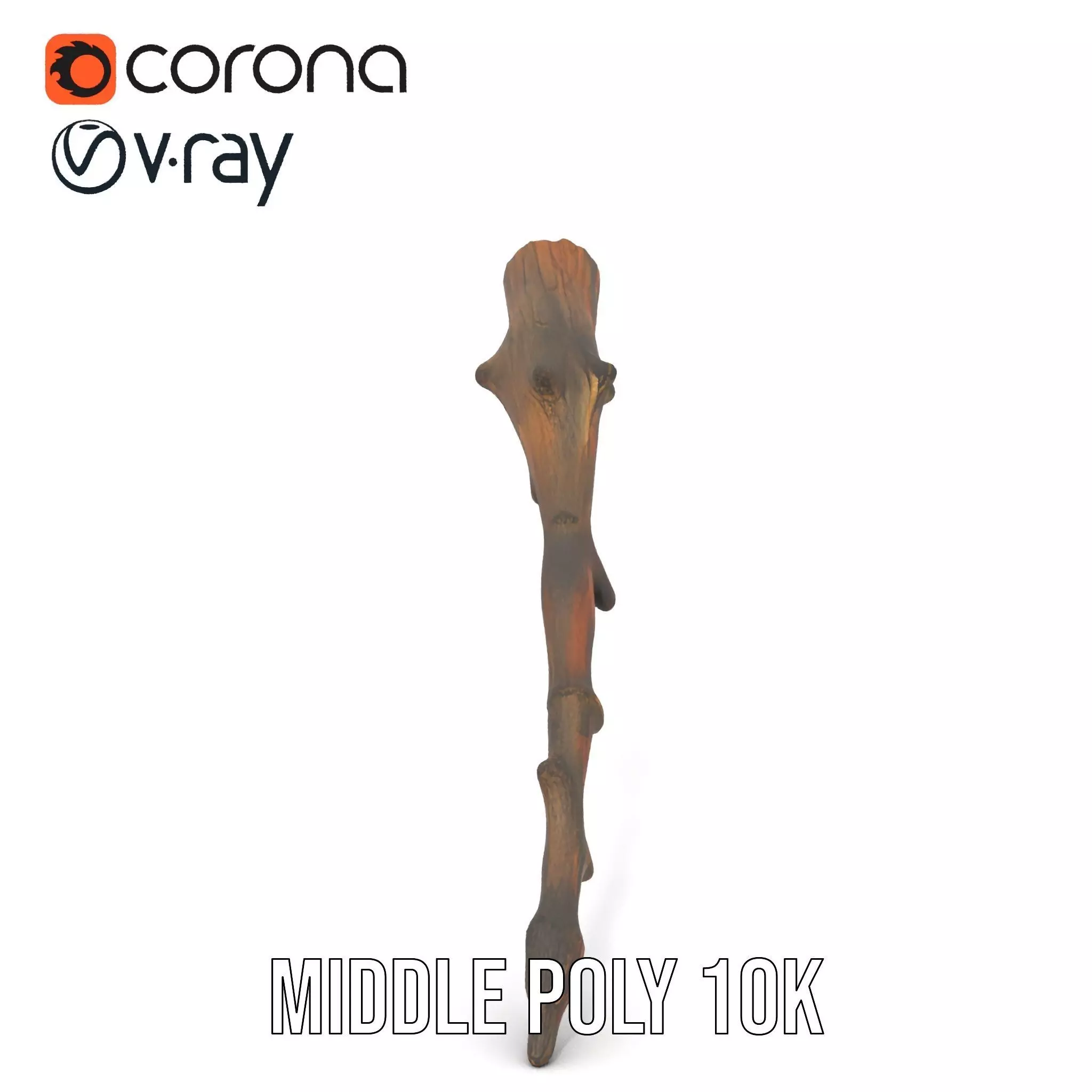 Realistic Wooden Branch model pack Low-poly 3D model_11