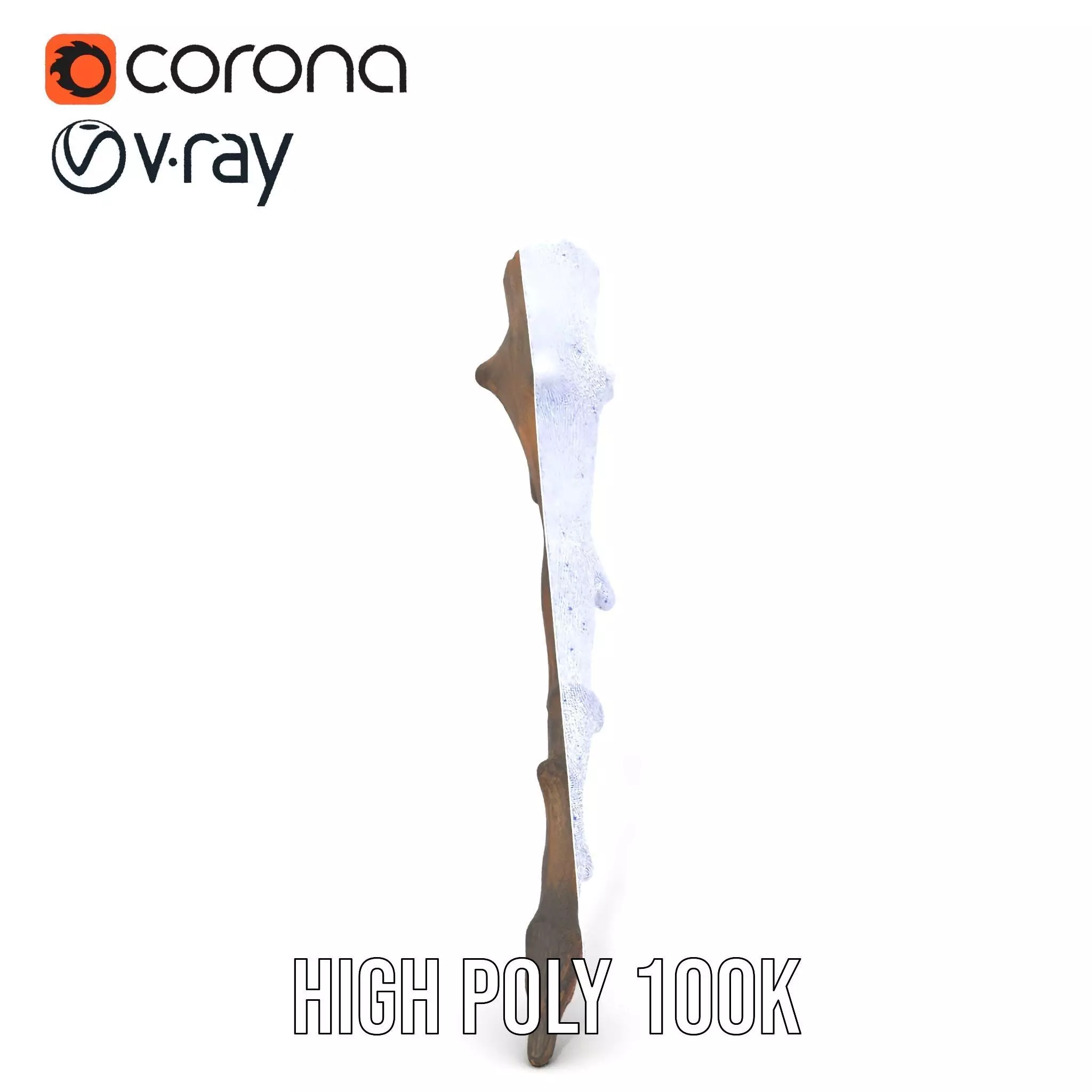 Realistic Wooden Branch model pack Low-poly 3D model_34