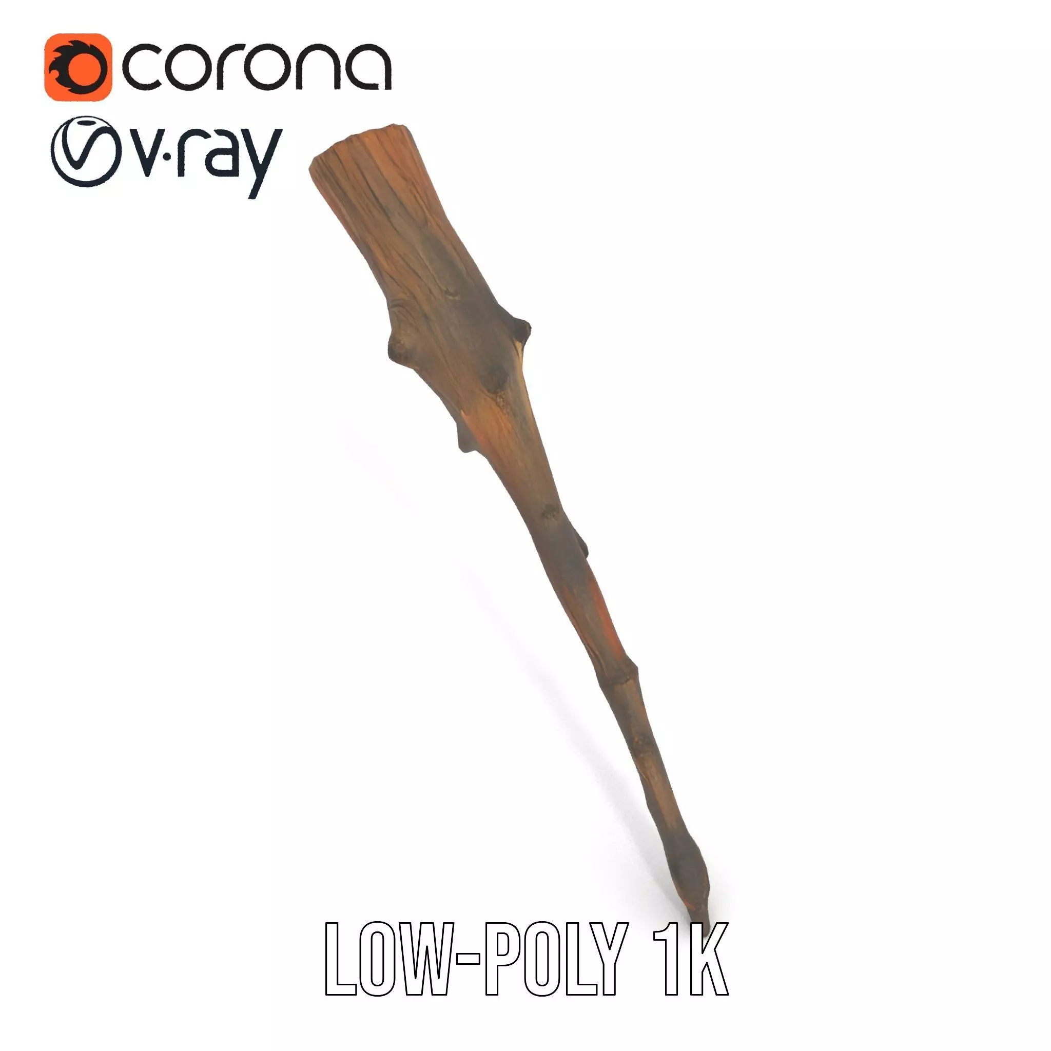 Realistic Wooden Branch model pack Low-poly 3D model_17