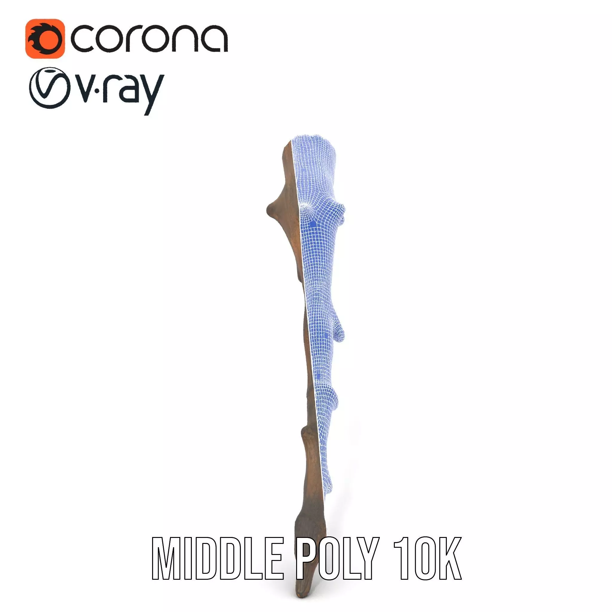 Realistic Wooden Branch model pack Low-poly 3D model_16