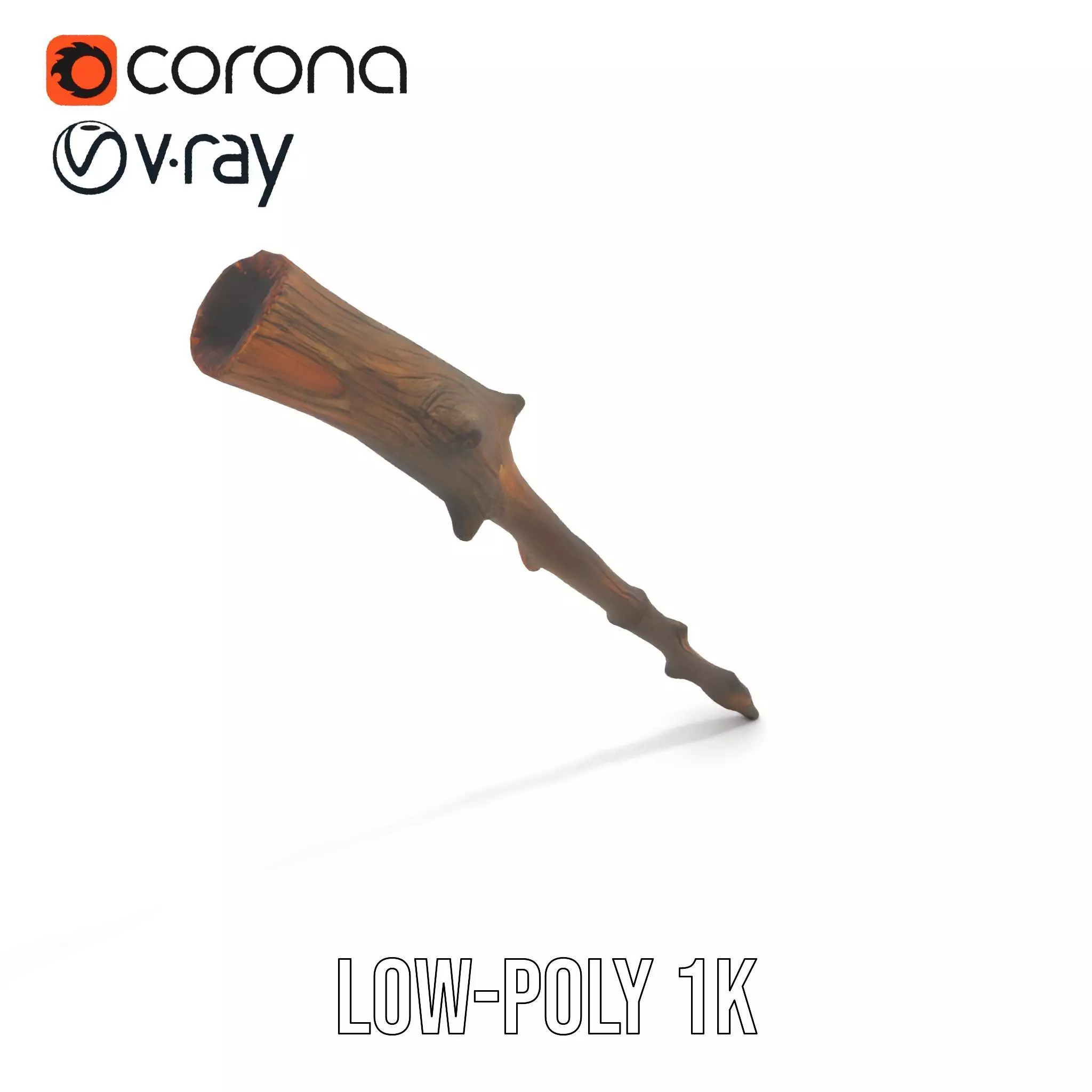 Realistic Wooden Branch model pack Low-poly 3D model_7