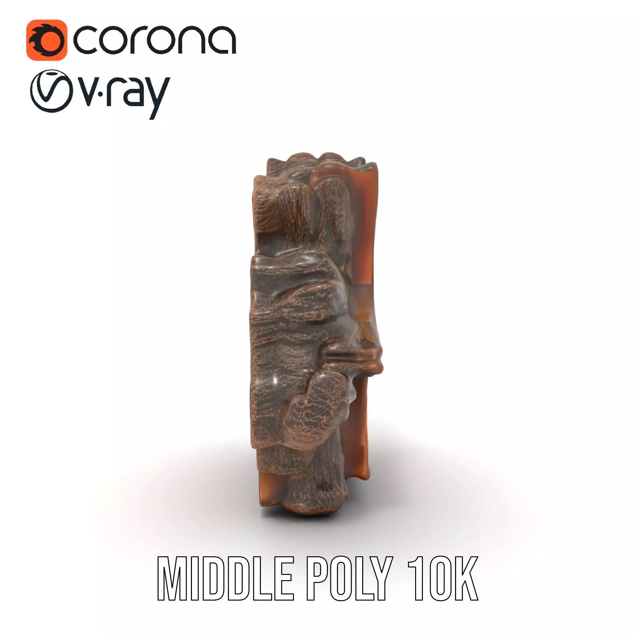 Rustic Tree CrossSection model pack Low-poly 3D model_16