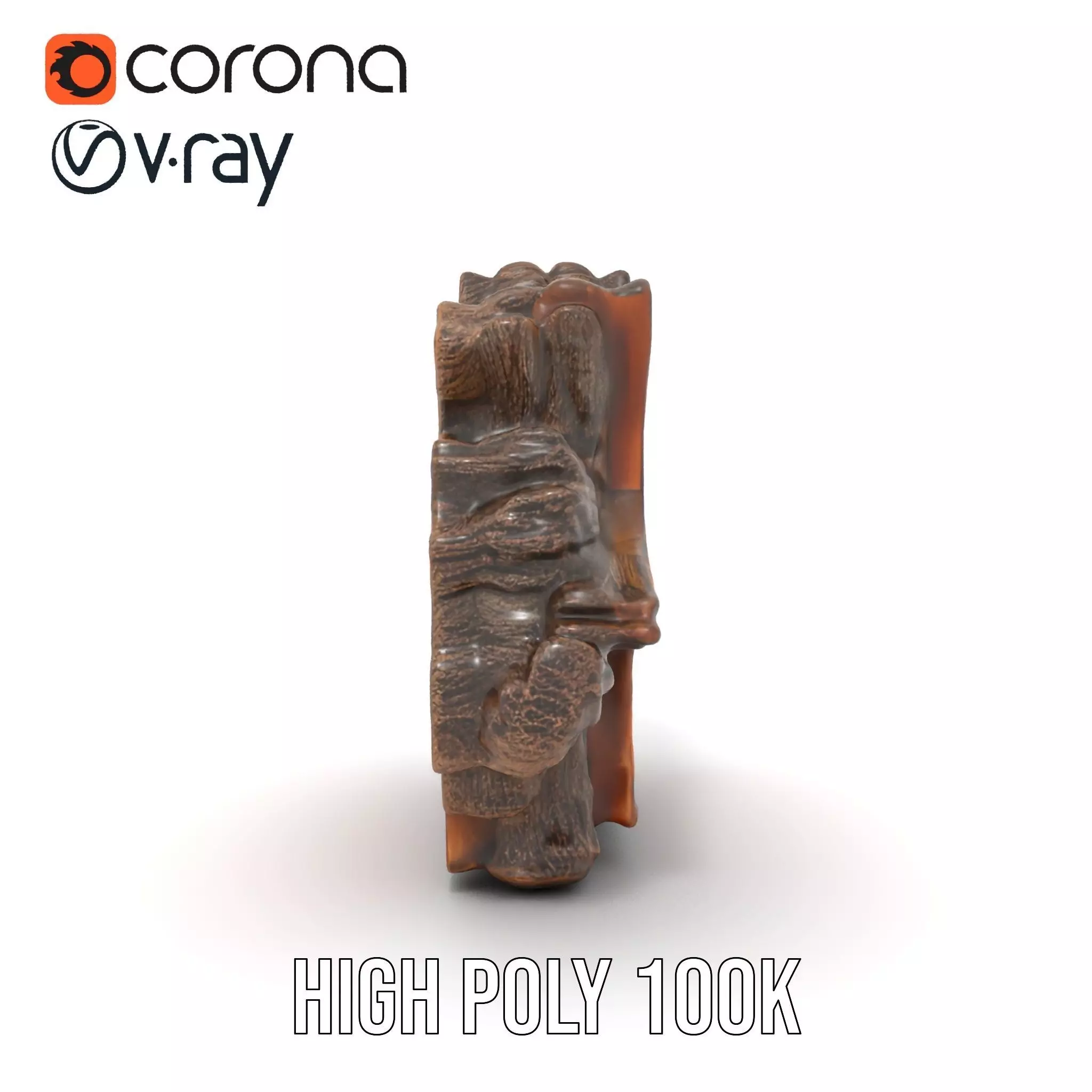 Rustic Tree CrossSection model pack Low-poly 3D model_33