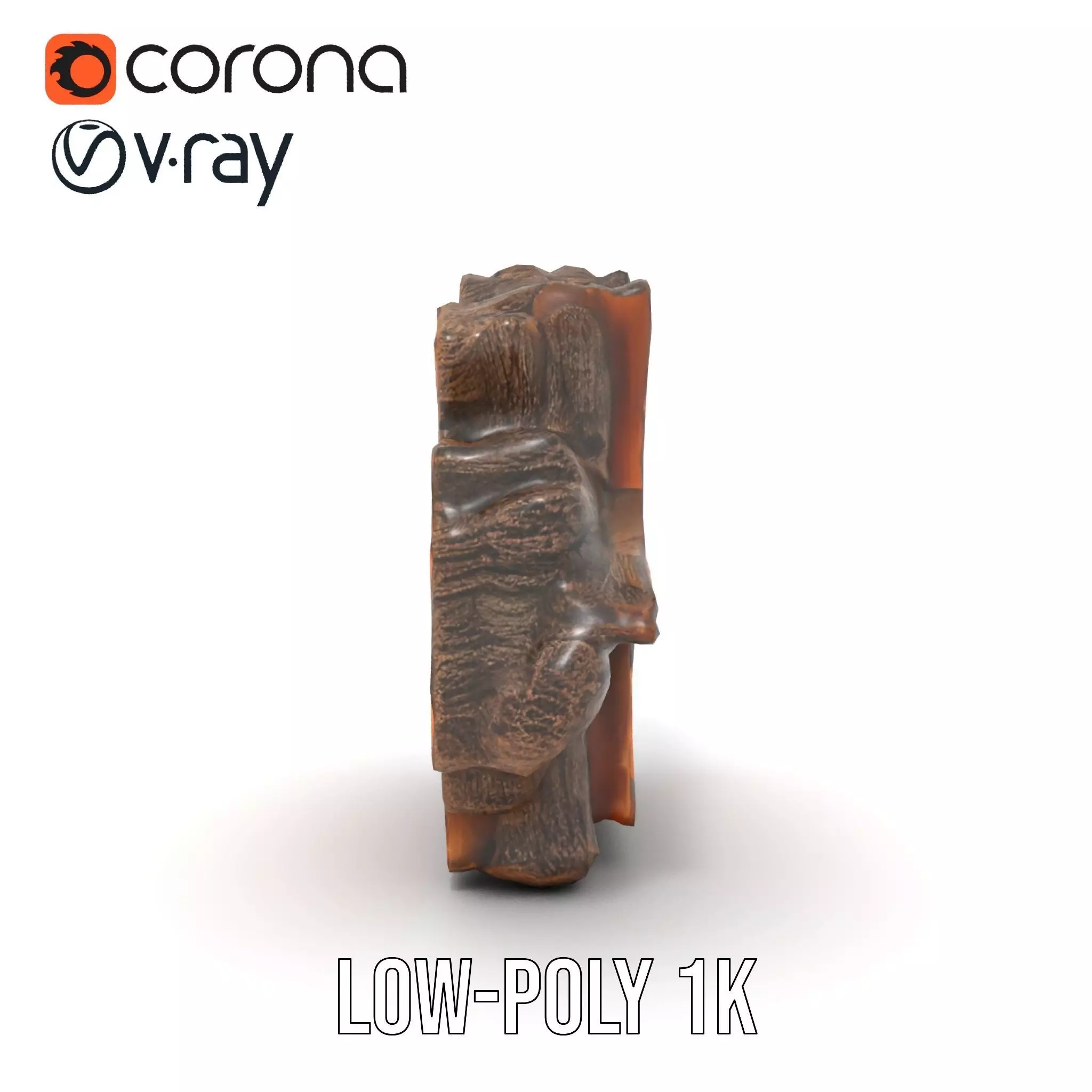 Rustic Tree CrossSection model pack Low-poly 3D model_22