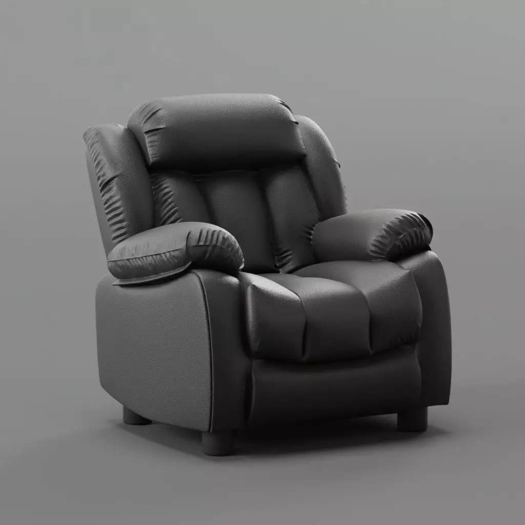 Black Modern Recliner Chair 3D model