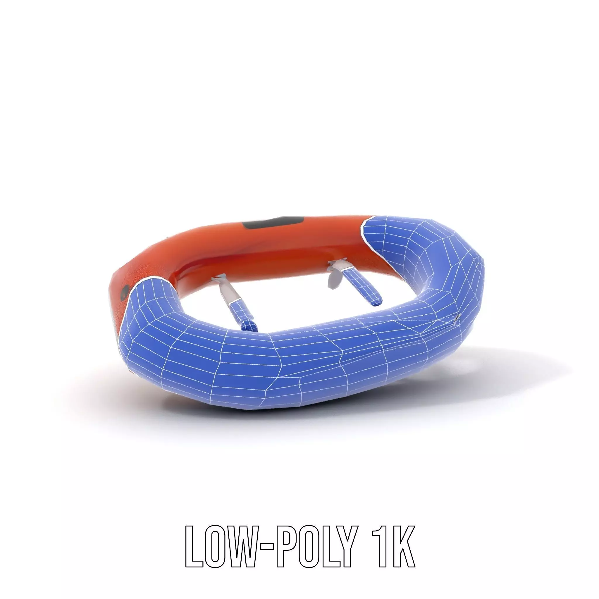 Orange Inflatable Raft model pack Low-poly 3D model_28