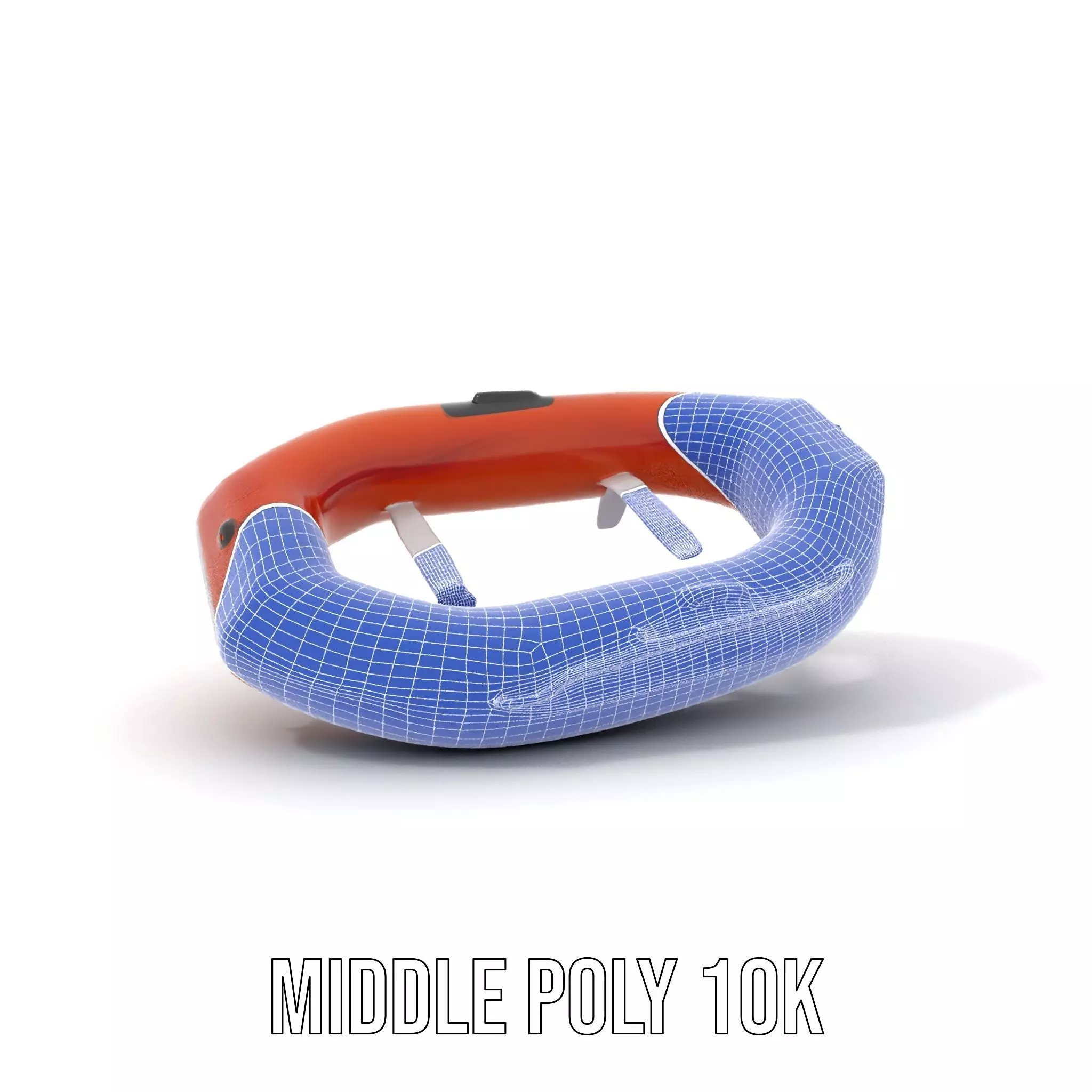 Orange Inflatable Raft model pack Low-poly 3D model_24