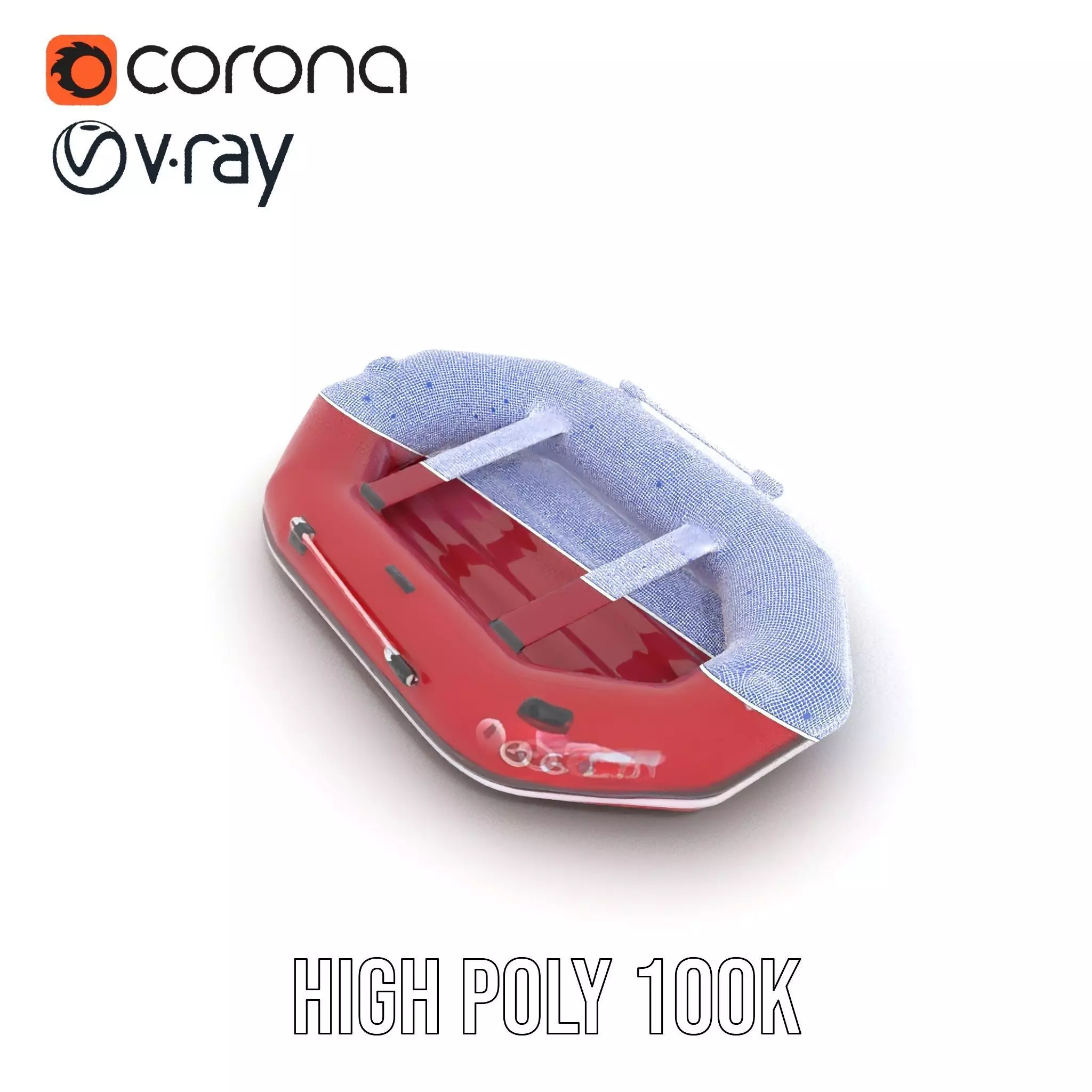 Scarlet Inflatable Boat model pack Low-poly 3D model_32