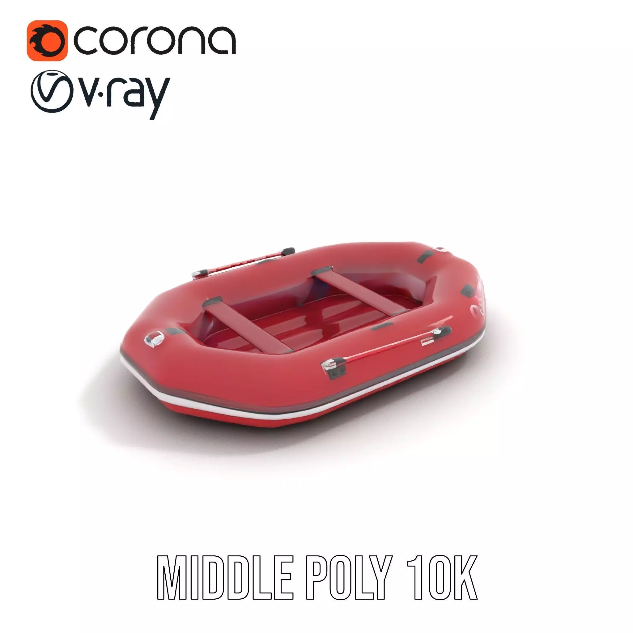 Scarlet Inflatable Boat model pack Low-poly 3D model_5