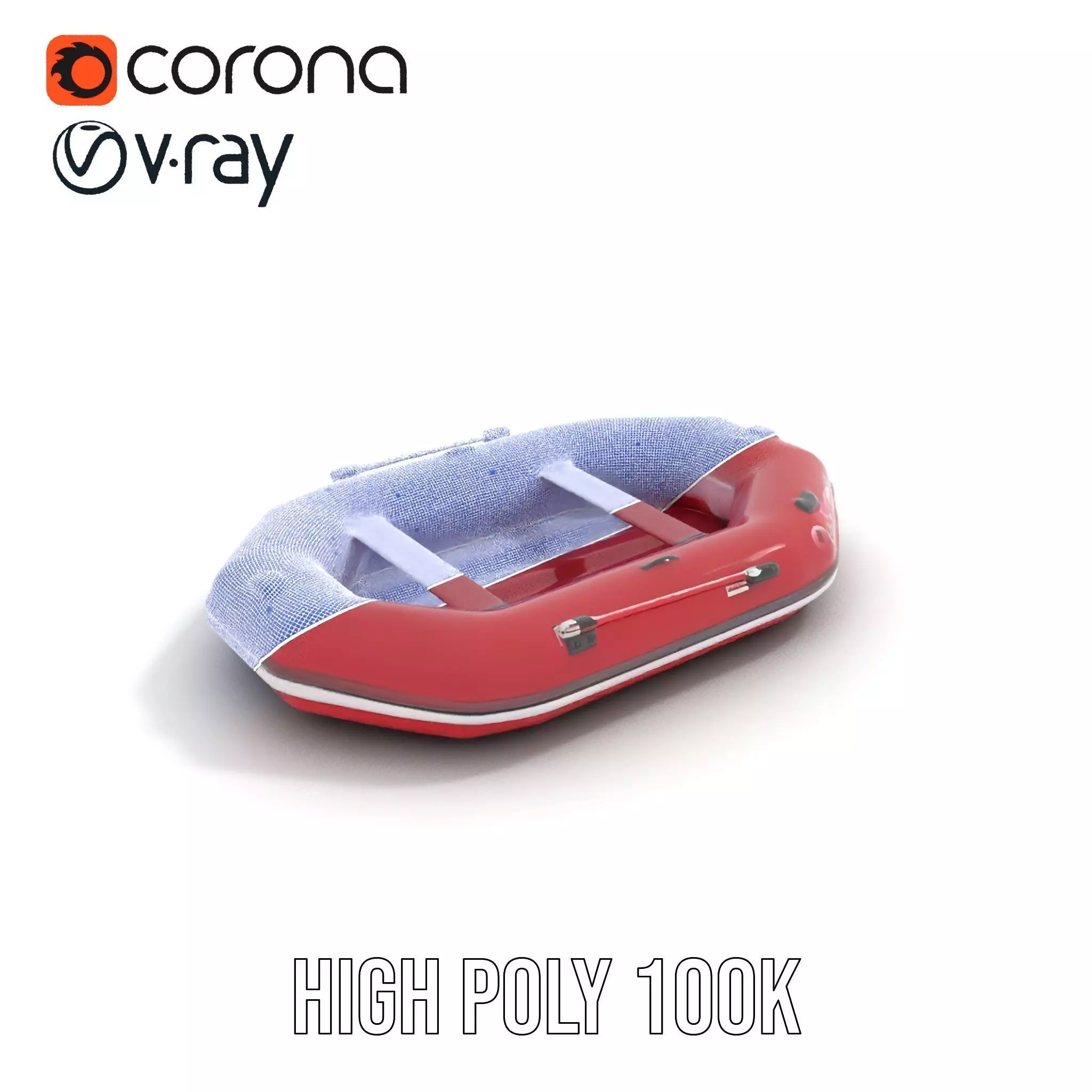 Scarlet Inflatable Boat model pack Low-poly 3D model_34