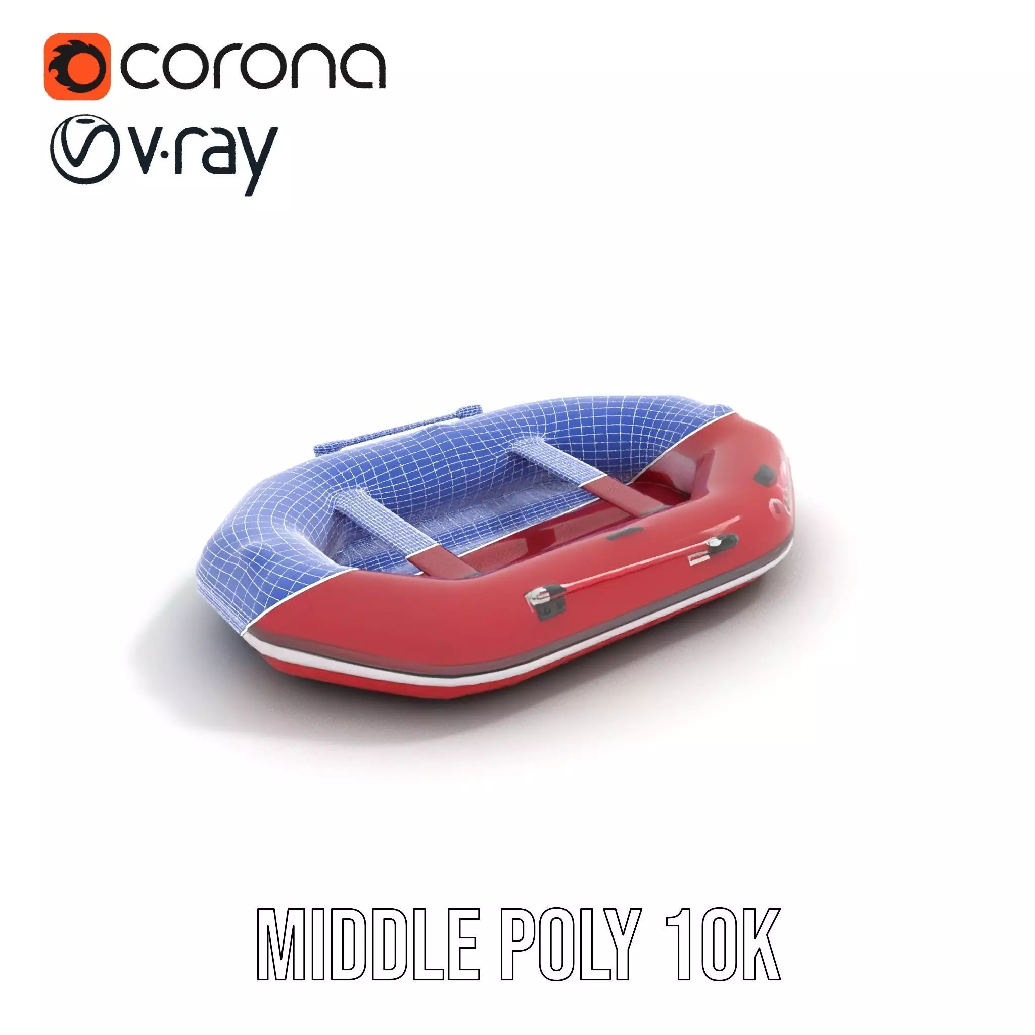 Scarlet Inflatable Boat model pack Low-poly 3D model_24