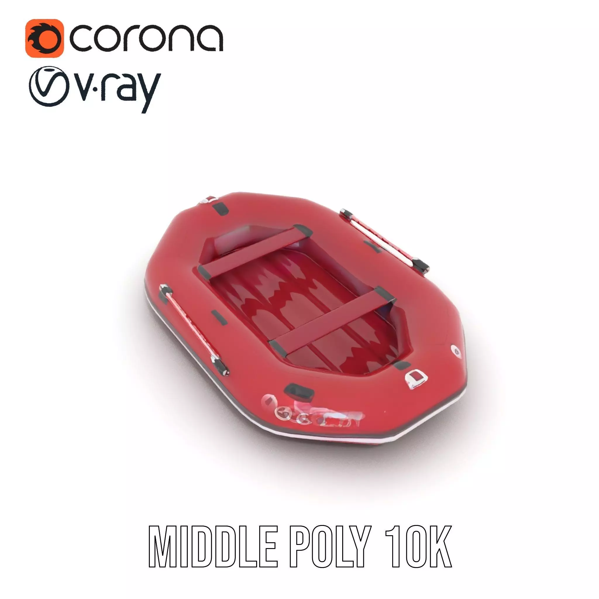 Scarlet Inflatable Boat model pack Low-poly 3D model_11