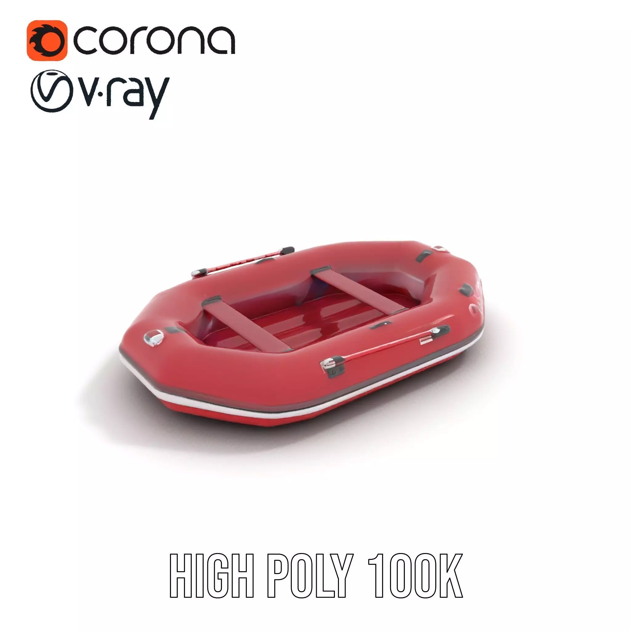 Scarlet Inflatable Boat model pack Low-poly 3D model_18