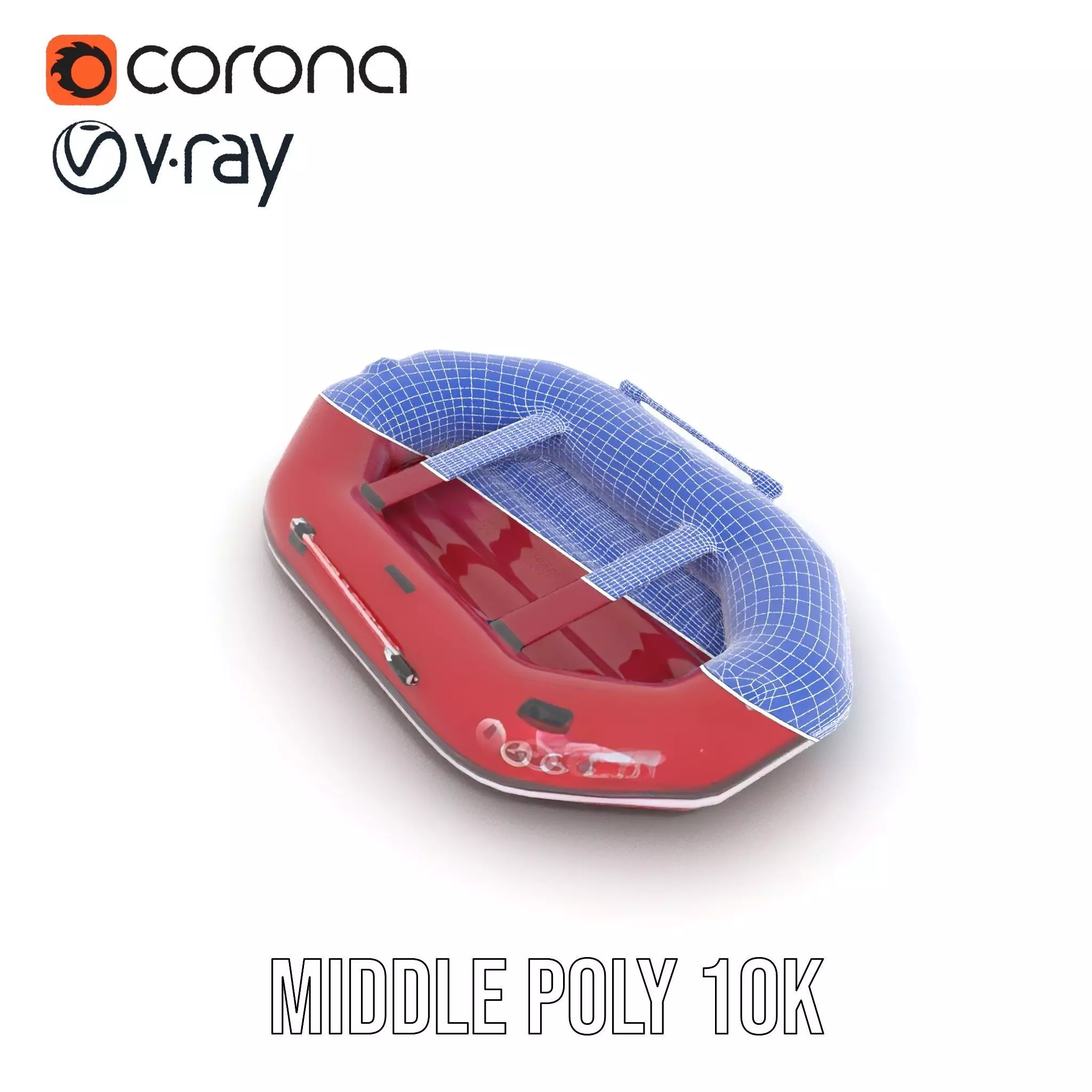 Scarlet Inflatable Boat model pack Low-poly 3D model_30
