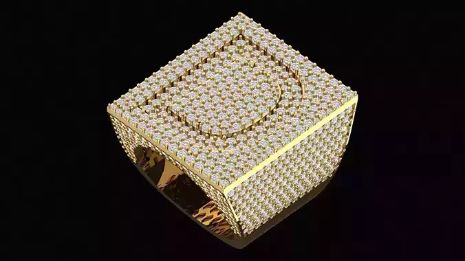 Custom Initial A to Z Letter Diamond Ring - Alphabet Rings