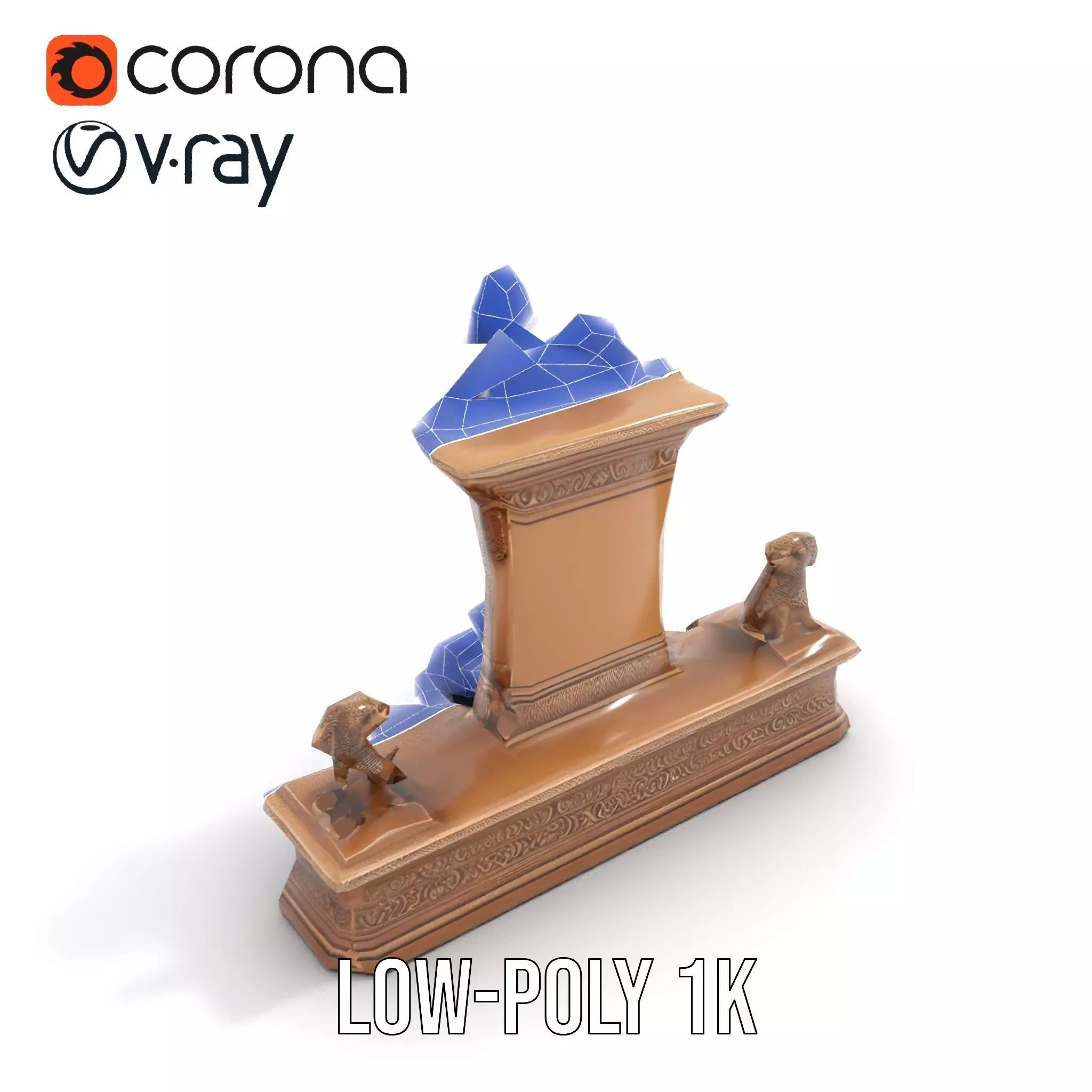 Ancient Stone Shrine model pack Low-poly 3D model_22