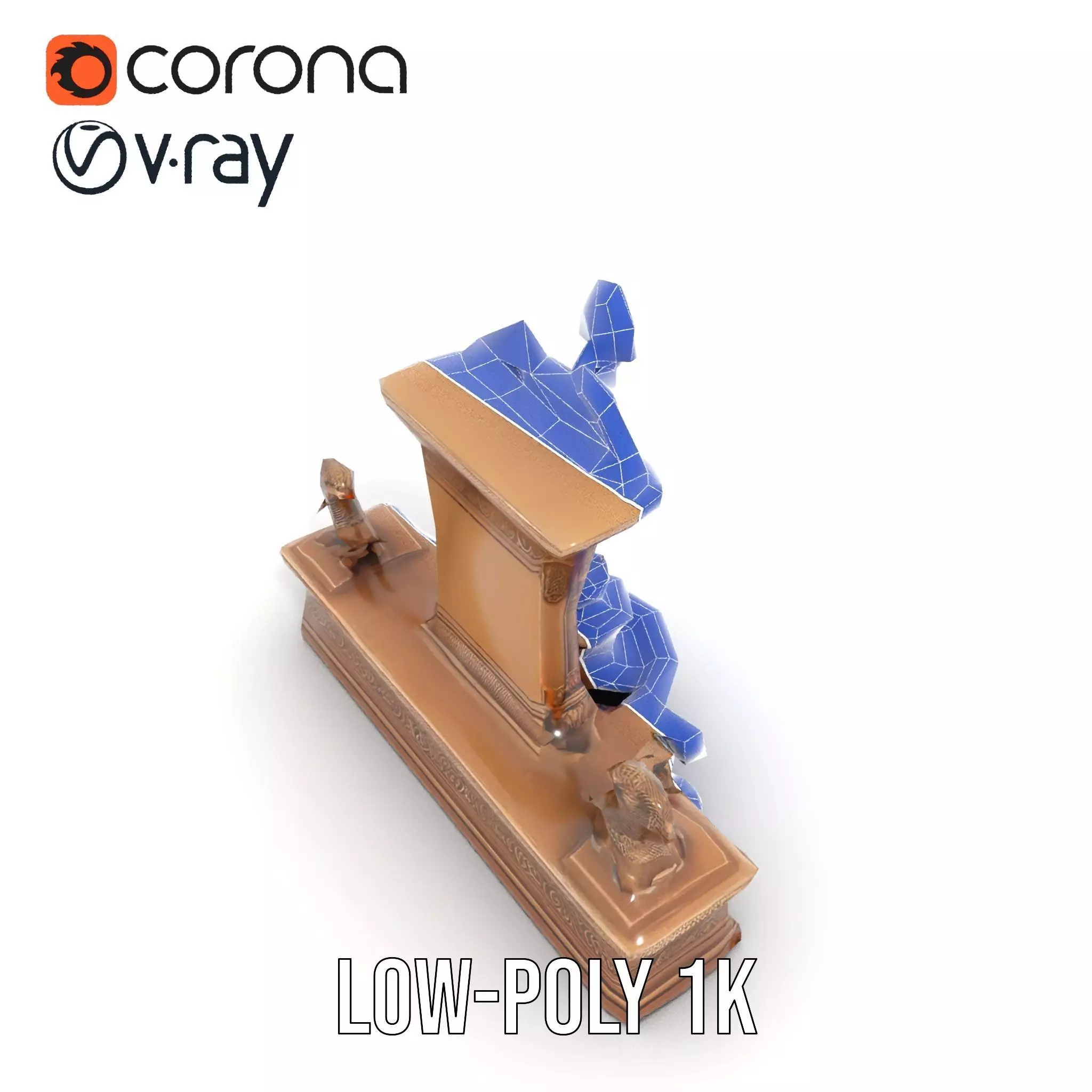 Ancient Stone Shrine model pack Low-poly 3D model_14