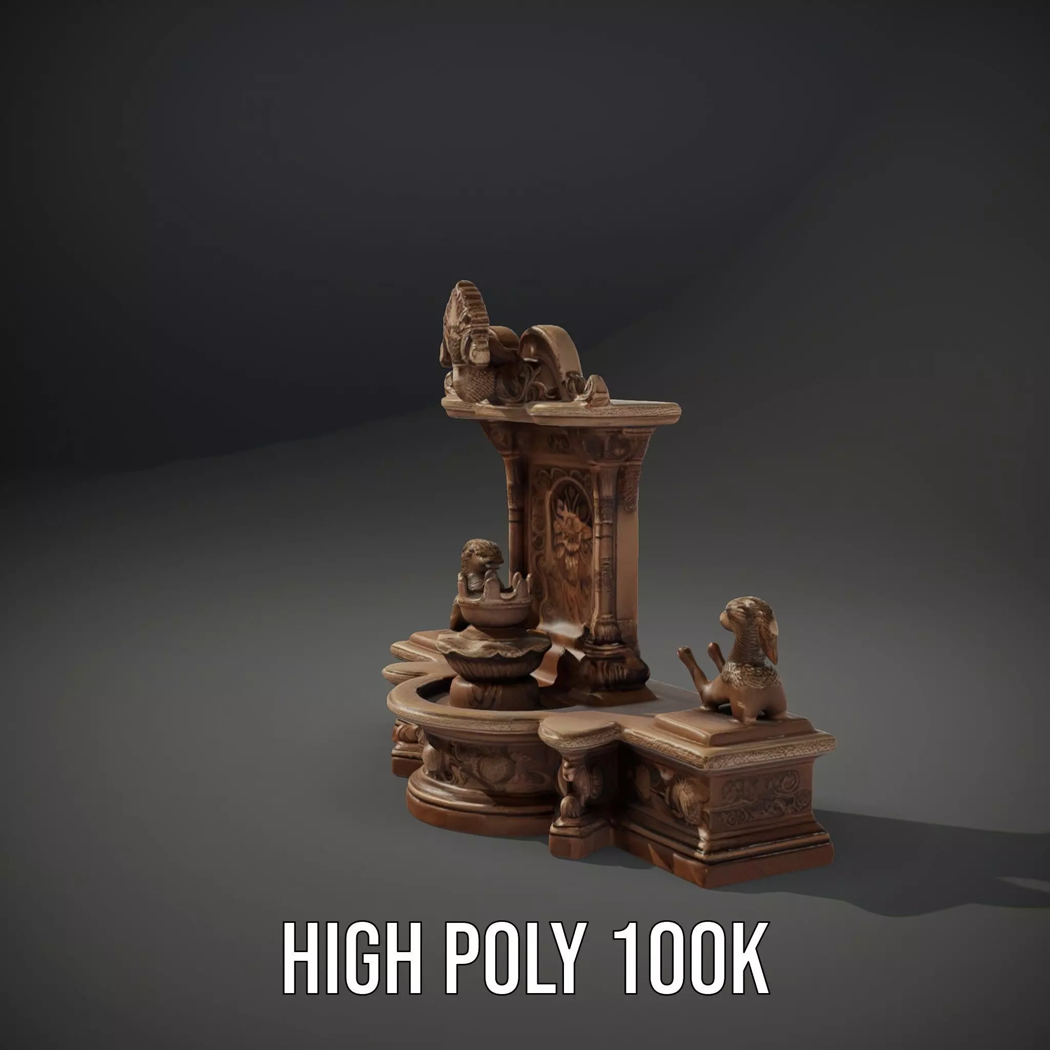 Ancient Stone Shrine model pack Low-poly 3D model_10