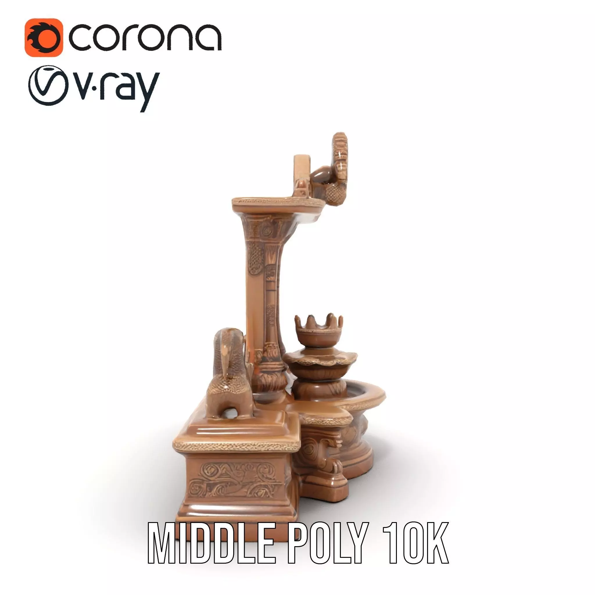 Ancient Stone Shrine model pack Low-poly 3D model_15