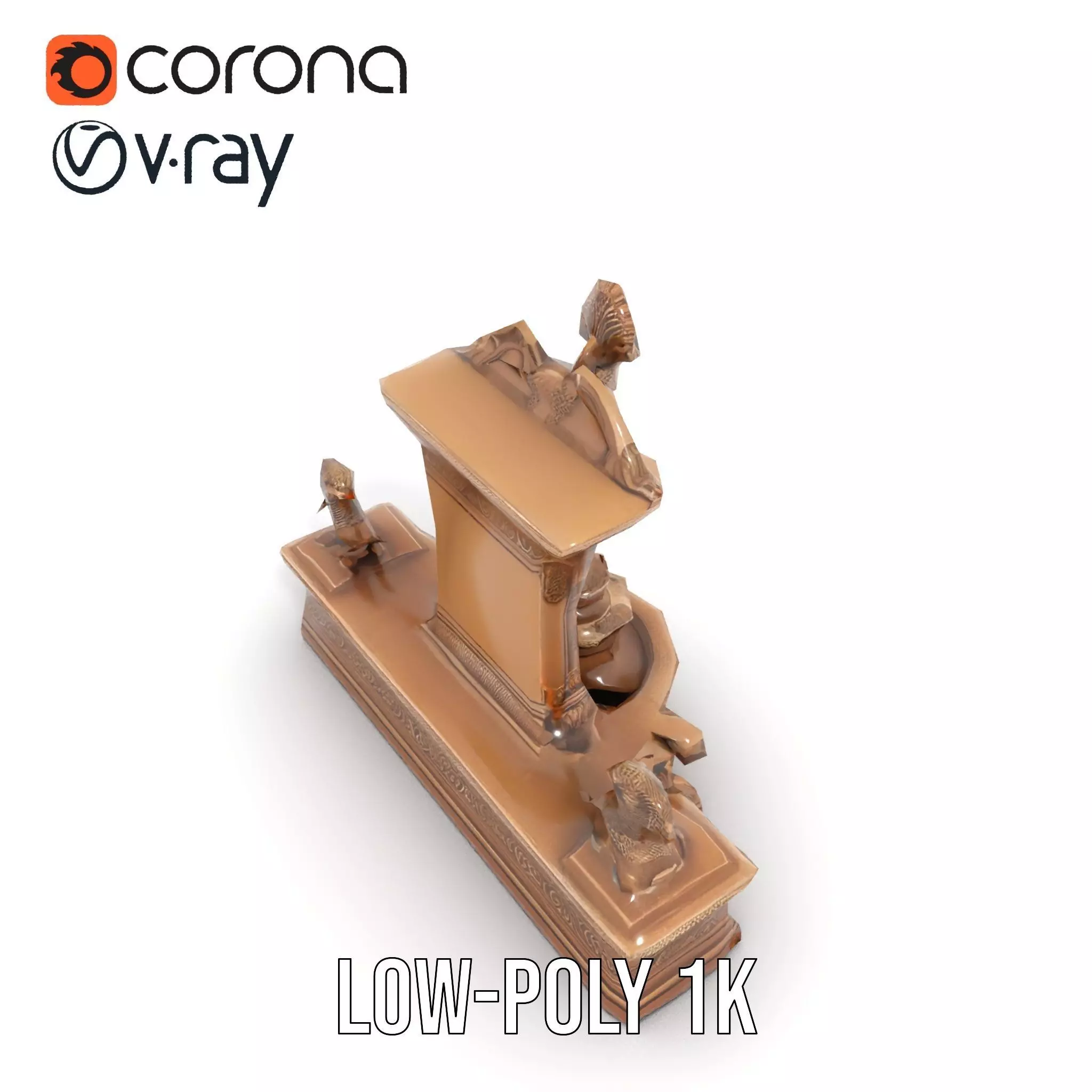 Ancient Stone Shrine model pack Low-poly 3D model_19