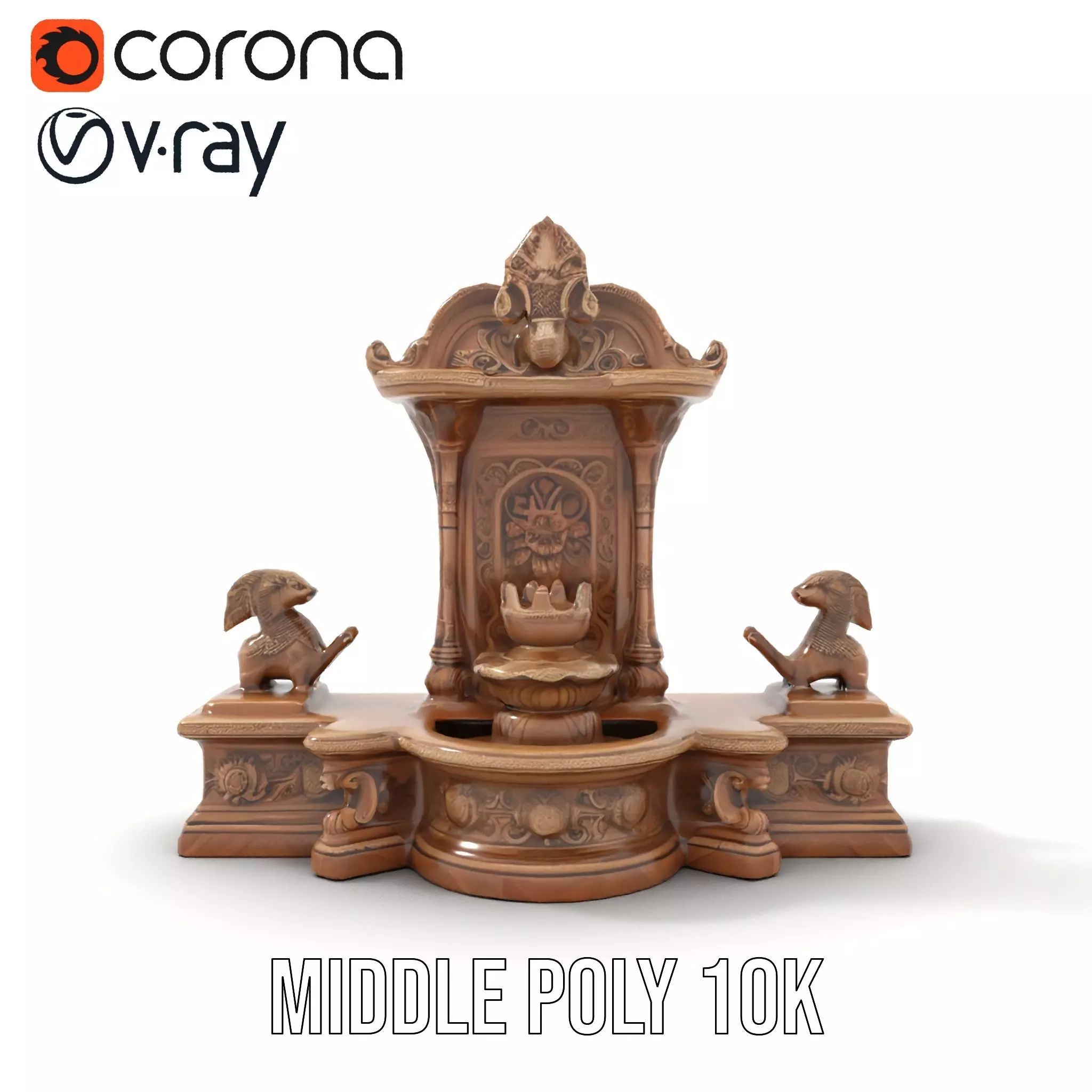 Ancient Stone Shrine model pack Low-poly 3D model_5