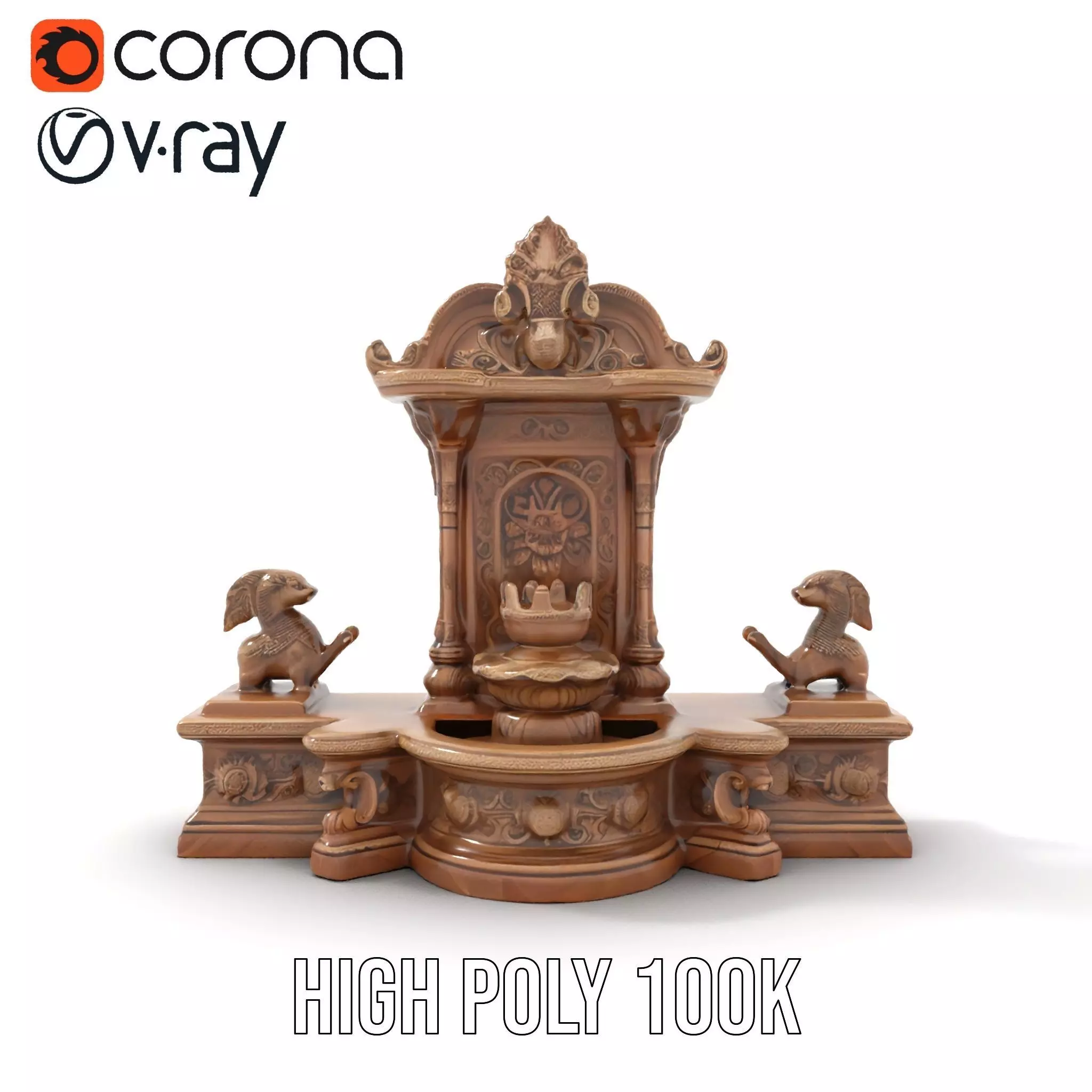 Ancient Stone Shrine model pack Low-poly 3D model_26