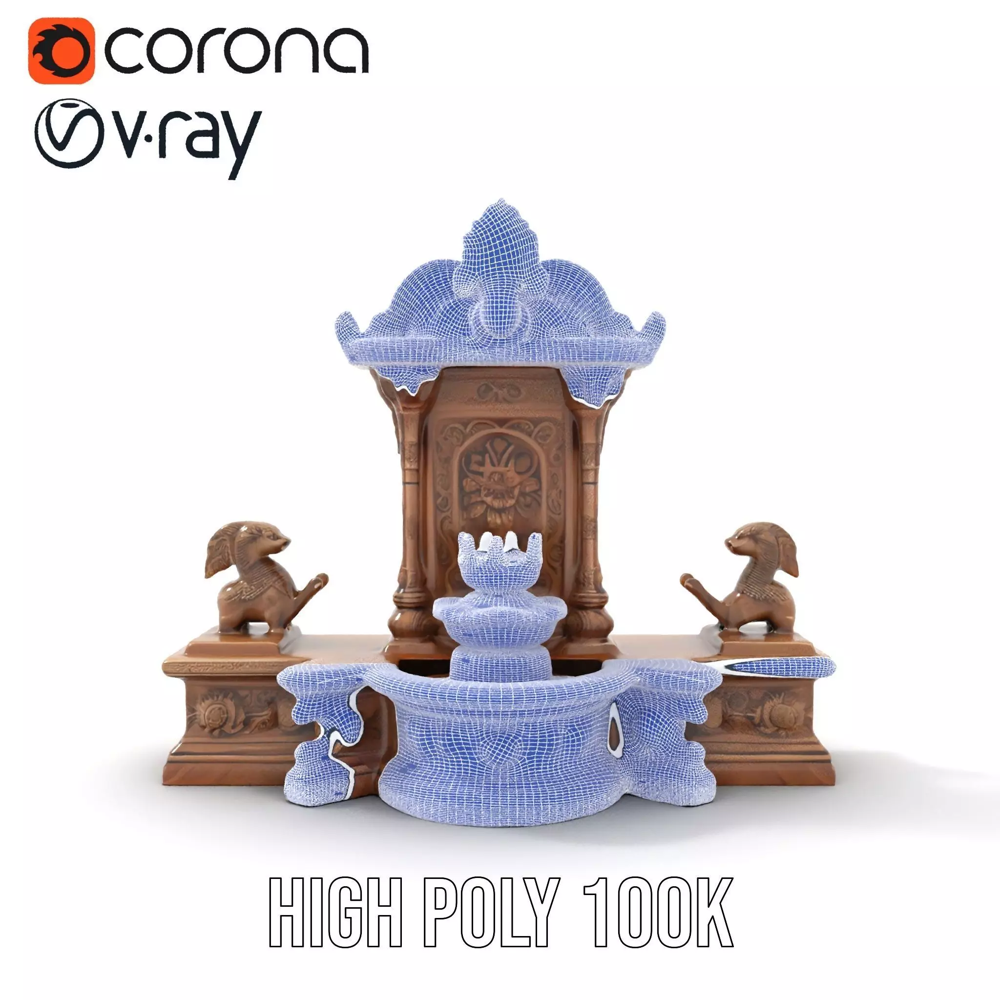 Ancient Stone Shrine model pack Low-poly 3D model_33