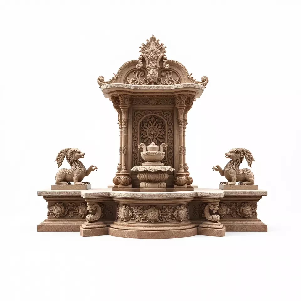 Ancient Stone Shrine model pack Low-poly 3D model_2