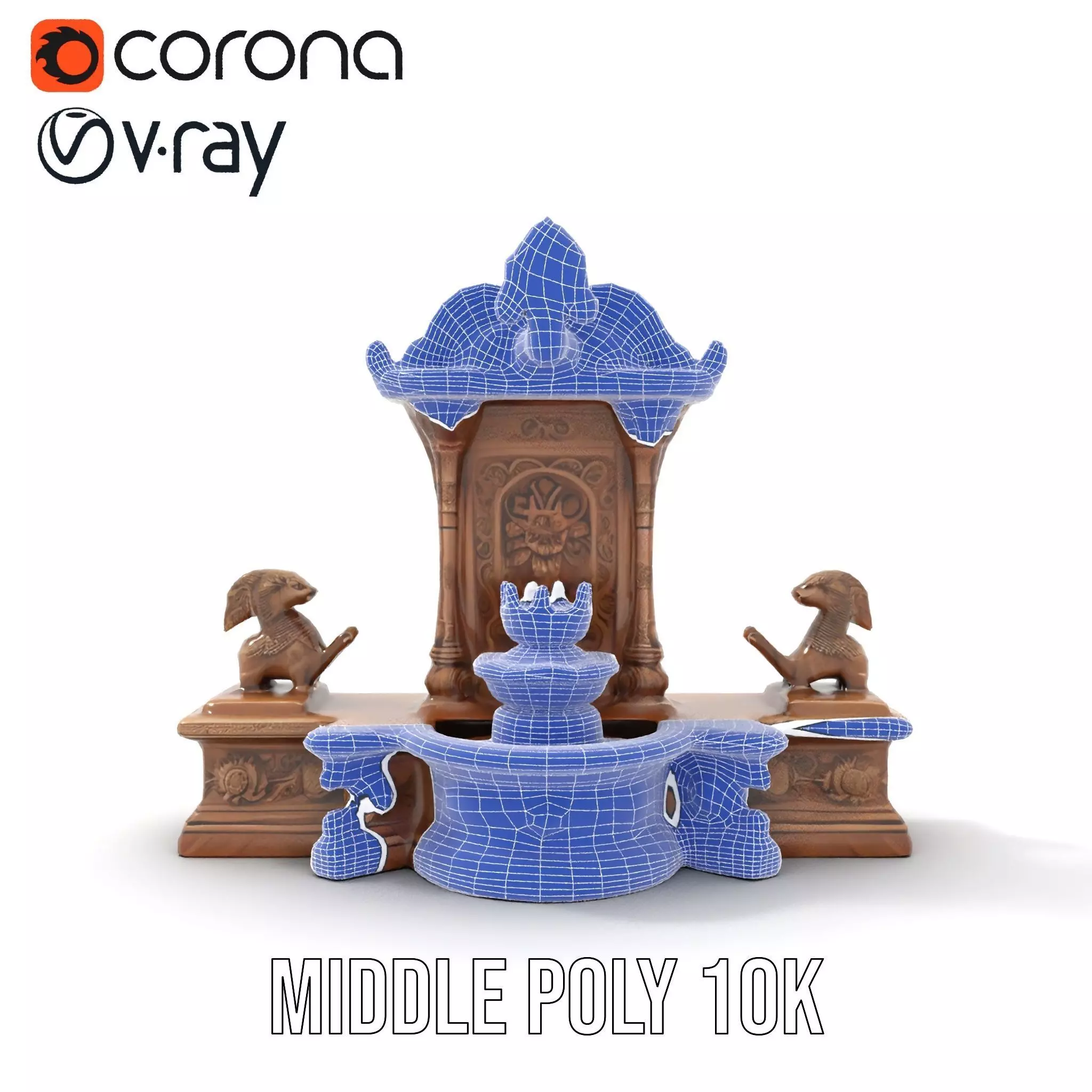 Ancient Stone Shrine model pack Low-poly 3D model_21