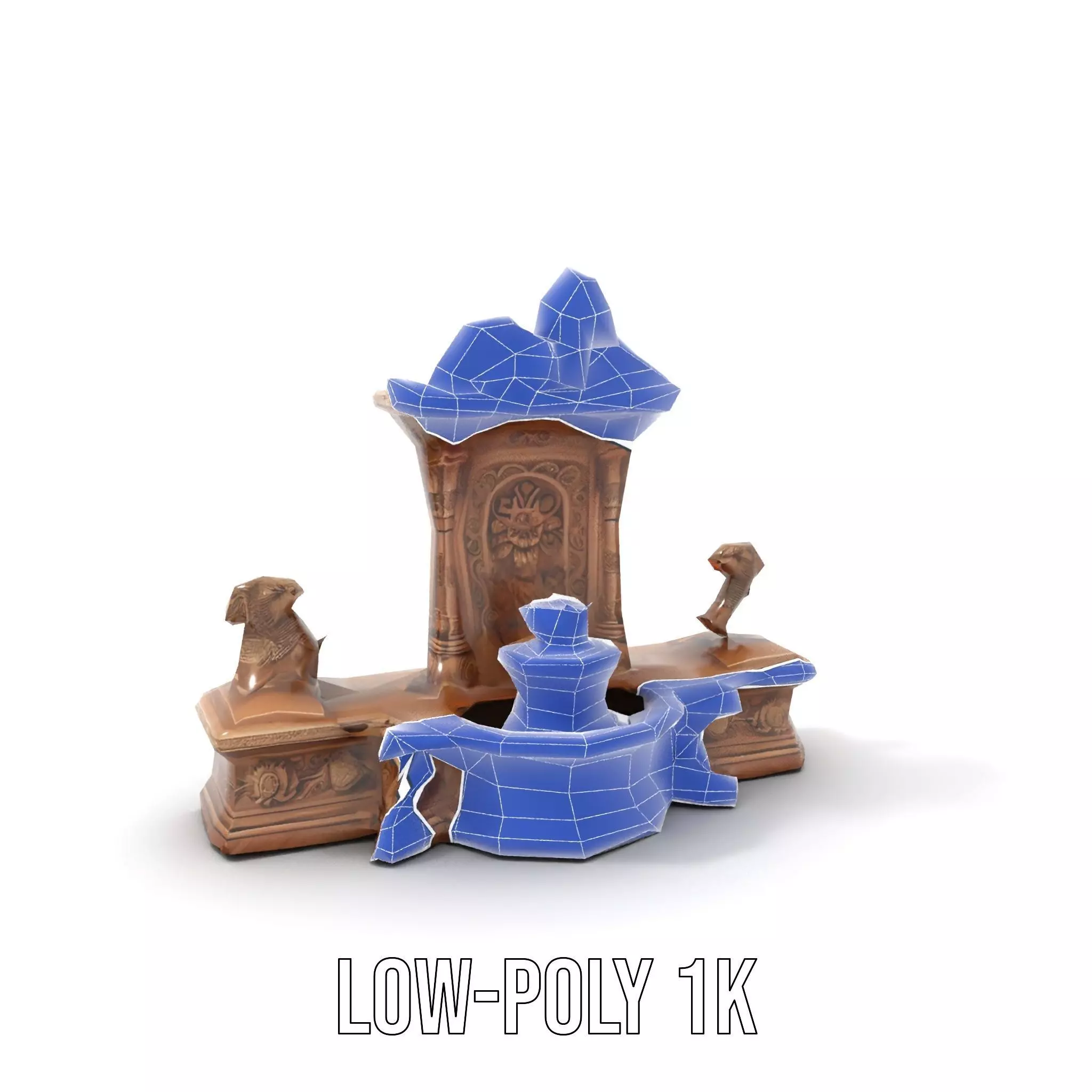 Ancient Stone Shrine model pack Low-poly 3D model_25