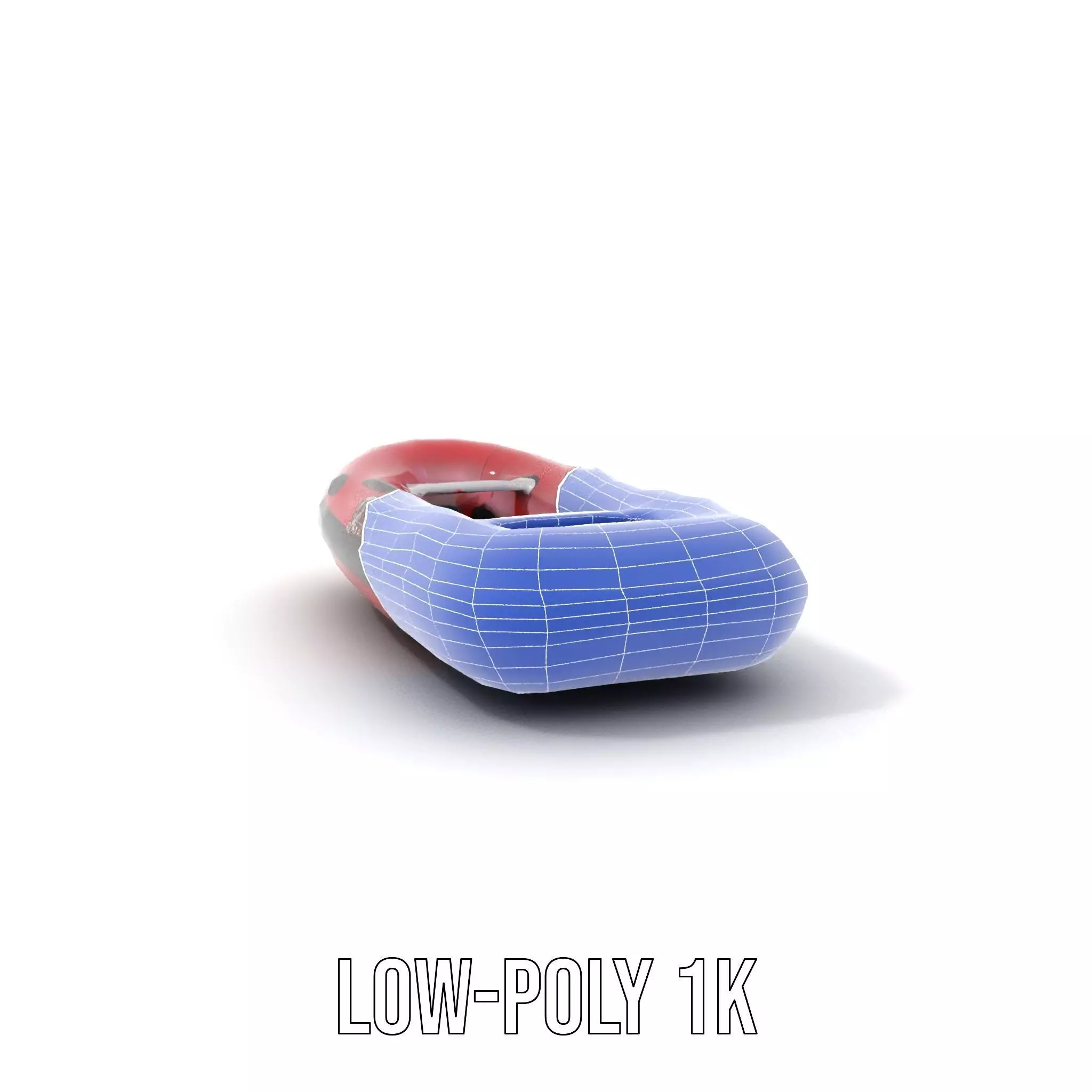 Red Inflatable Boat model pack Low-poly 3D model_16