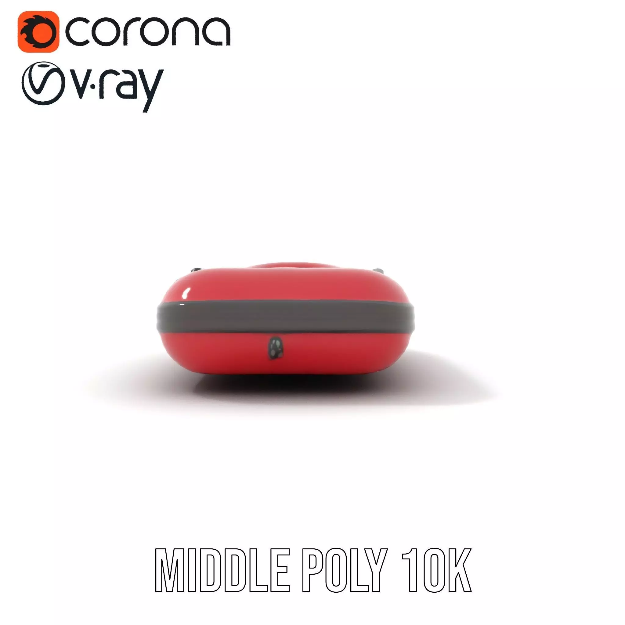 Red Inflatable Boat model pack Low-poly 3D model_18