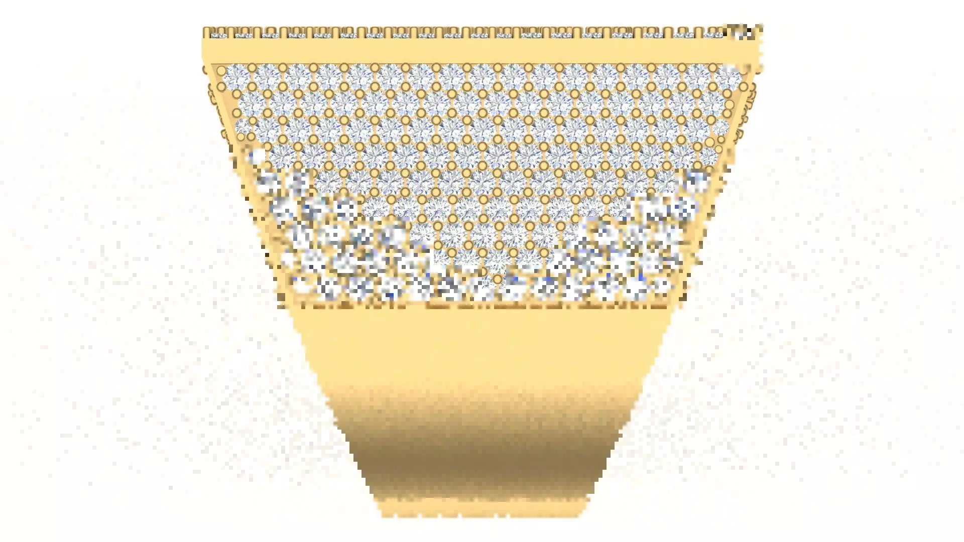 Custom Initial A to Z Letter Diamond Ring - Alphabet Rings 3D print model_3