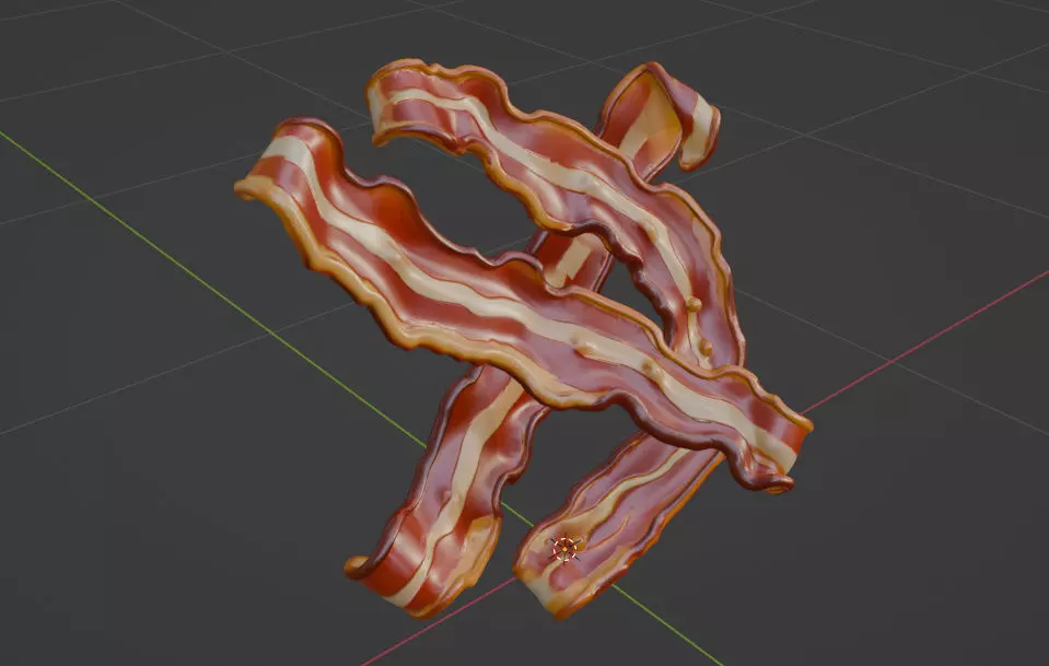 Bacon PBR Game Ready 3D model 3D model_2