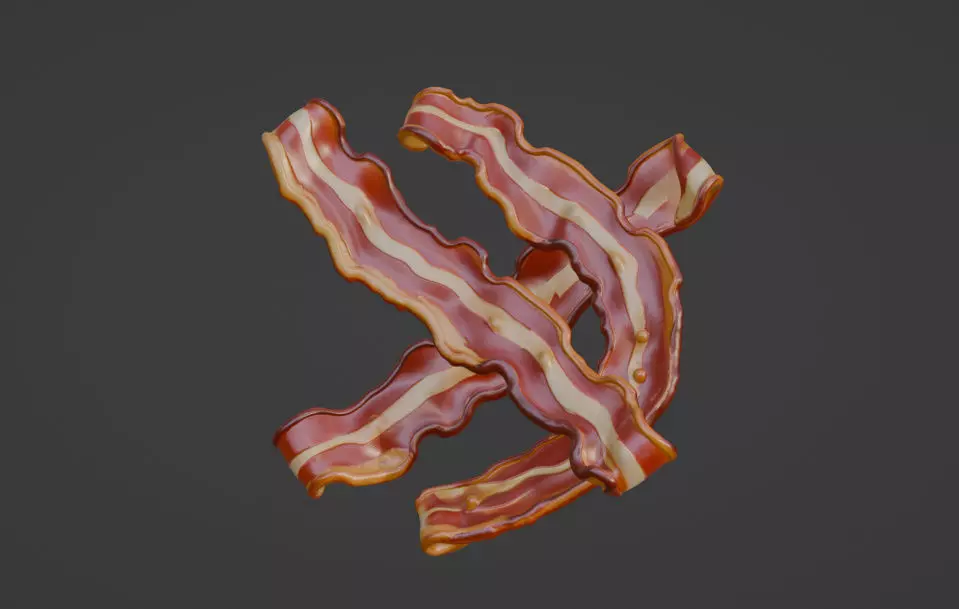 Bacon PBR Game Ready 3D model 3D model_0