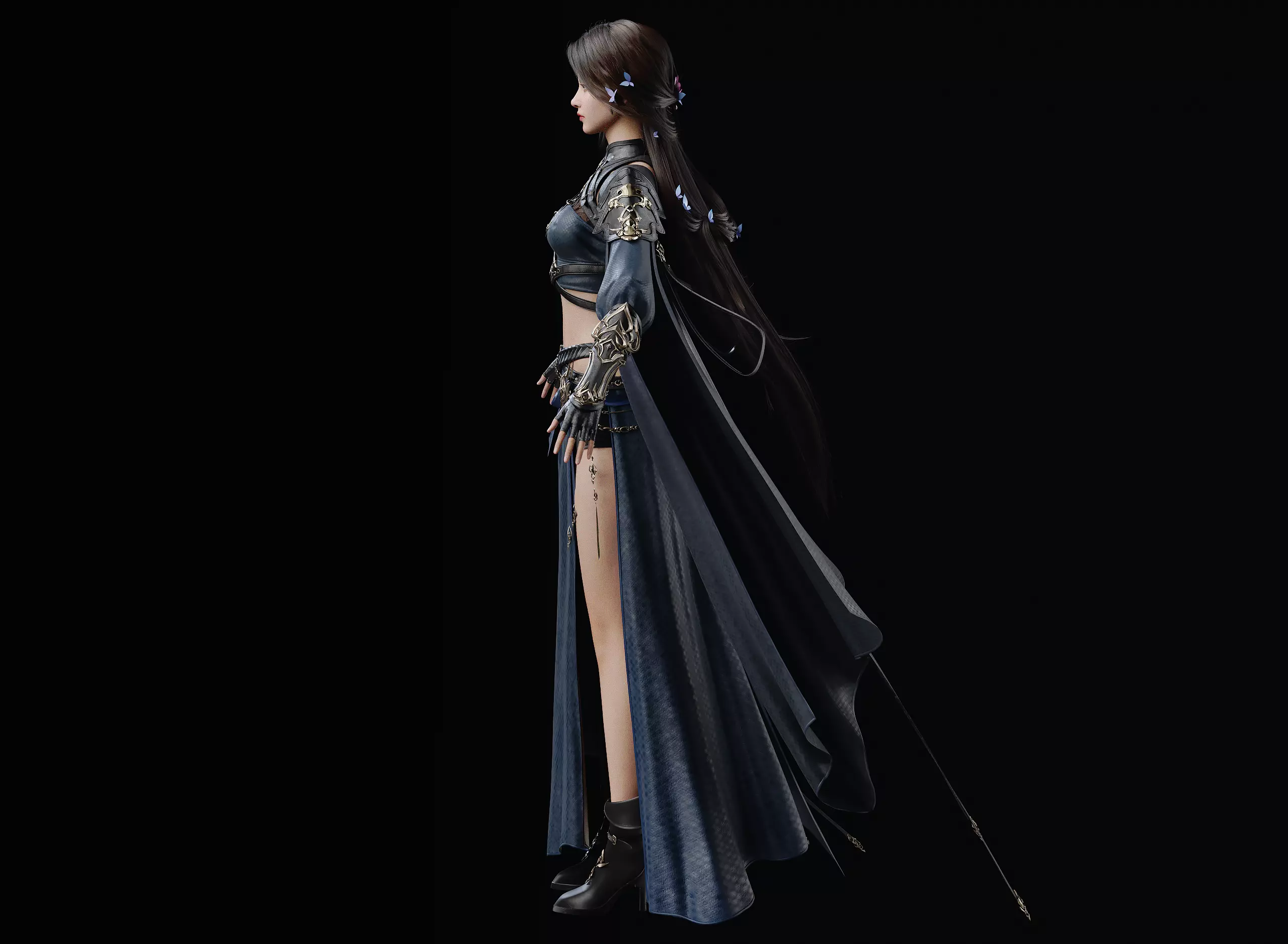 Chinese Girl AsianGirl Y406 3D model 3D model 3D model_8