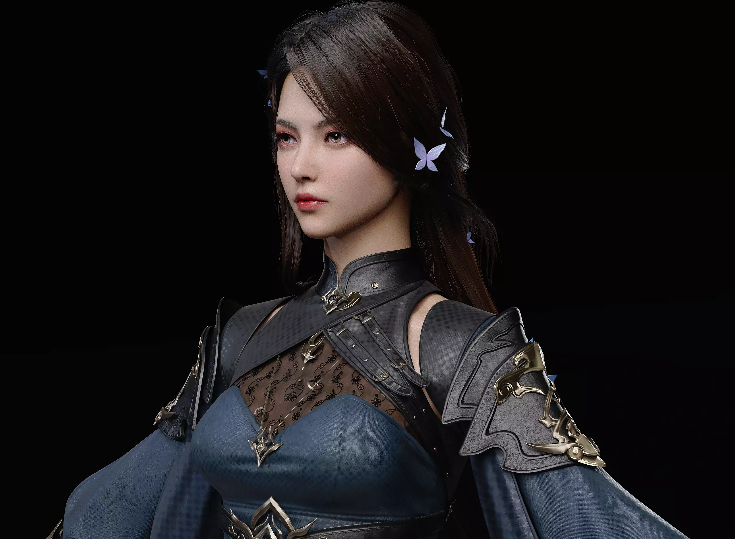 Chinese Girl AsianGirl Y406 3D model 3D model 3D model_2