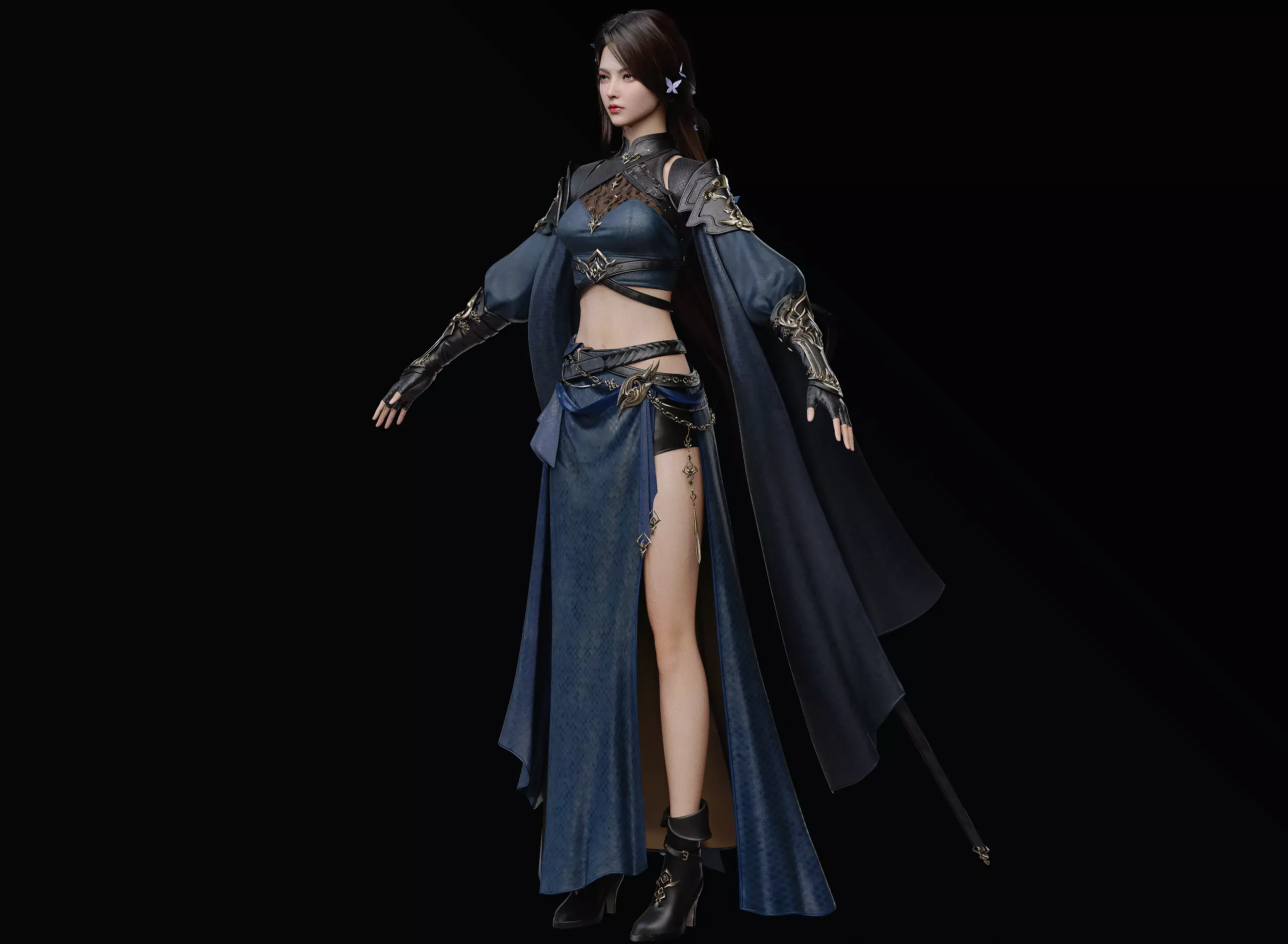 Chinese Girl AsianGirl Y406 3D model 3D model 3D model_7