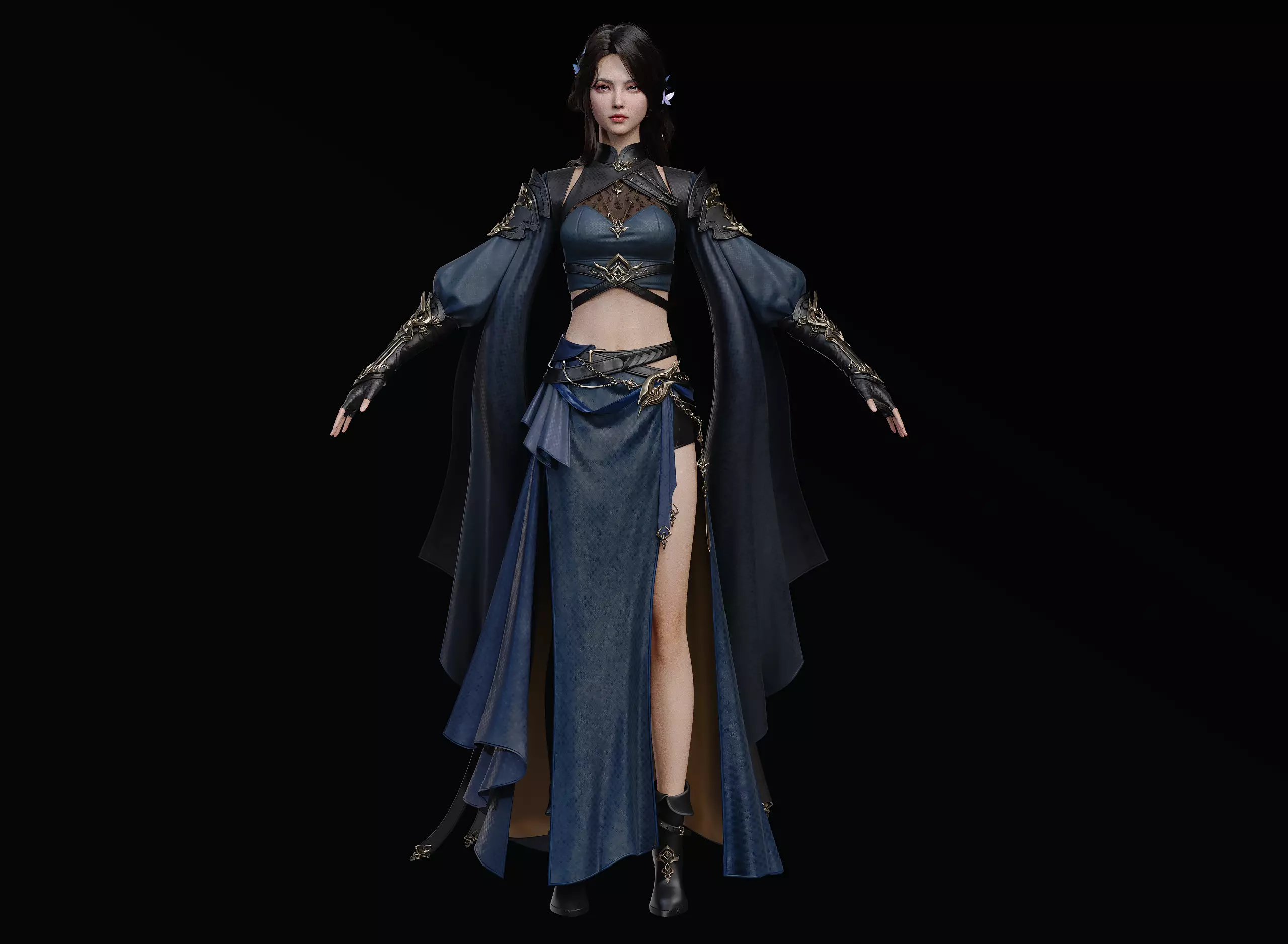 Chinese Girl AsianGirl Y406 3D model 3D model 3D model_6