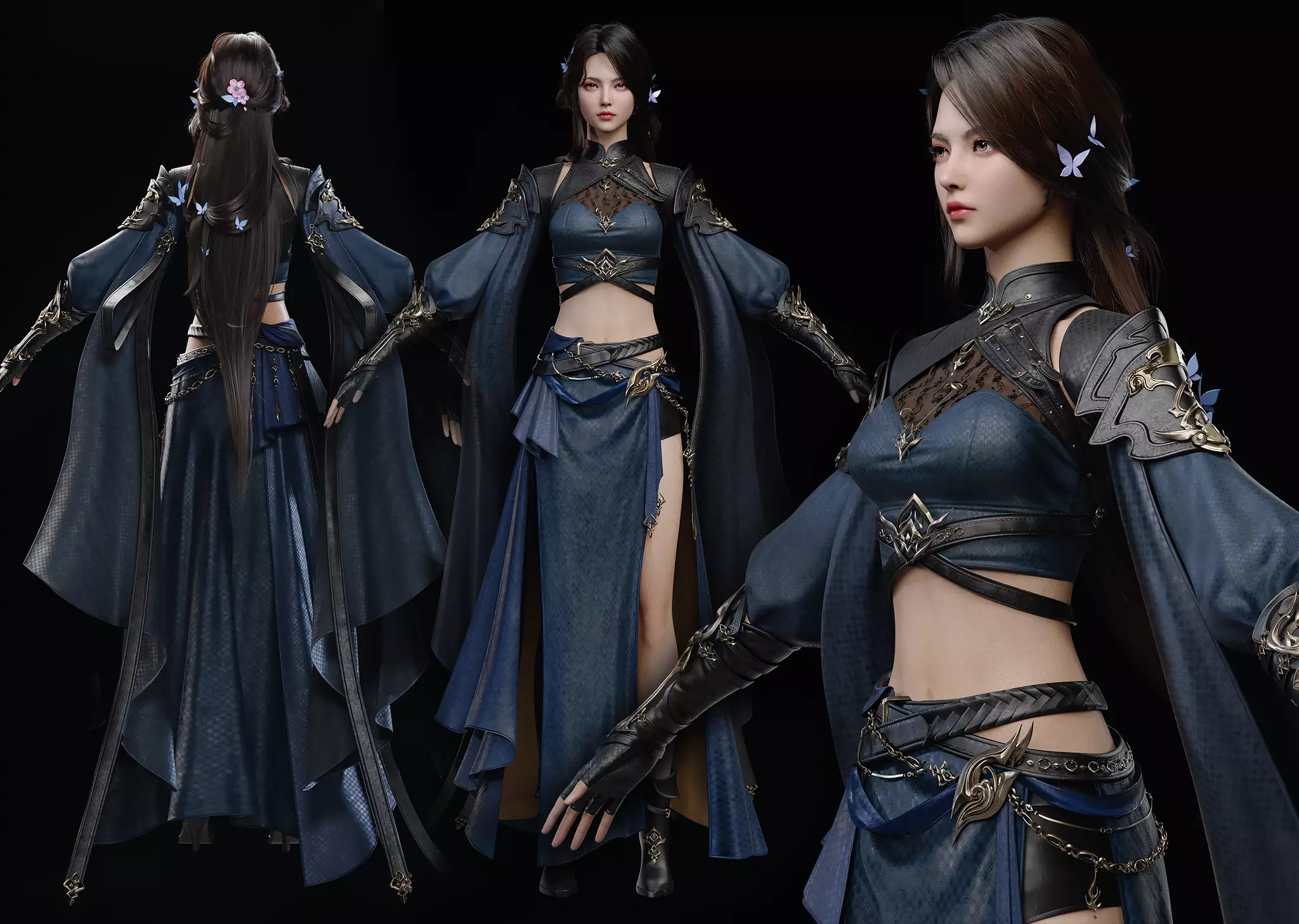 Chinese Girl AsianGirl Y406 3D model 3D model 3D model_0