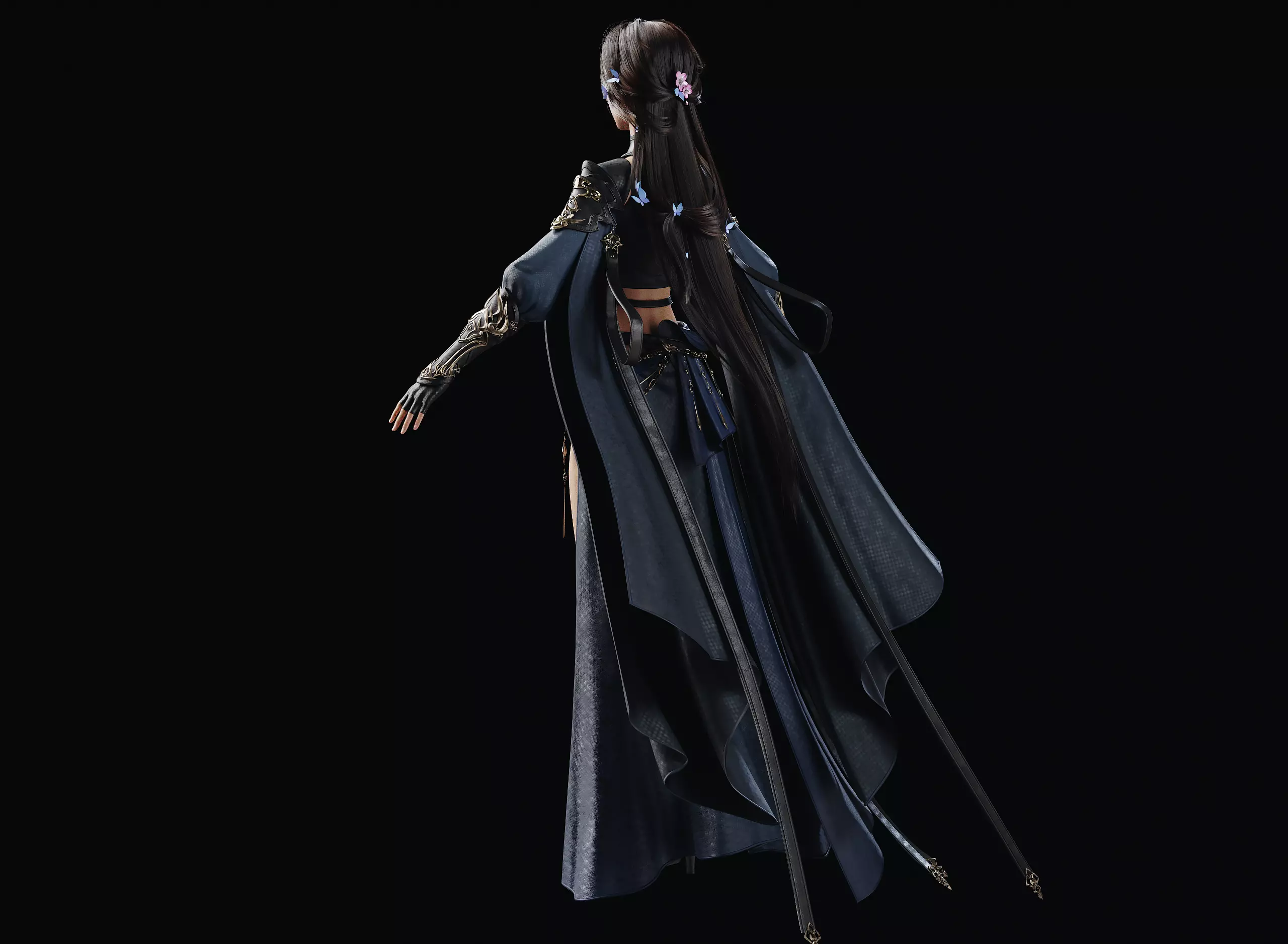 Chinese Girl AsianGirl Y406 3D model 3D model 3D model_9