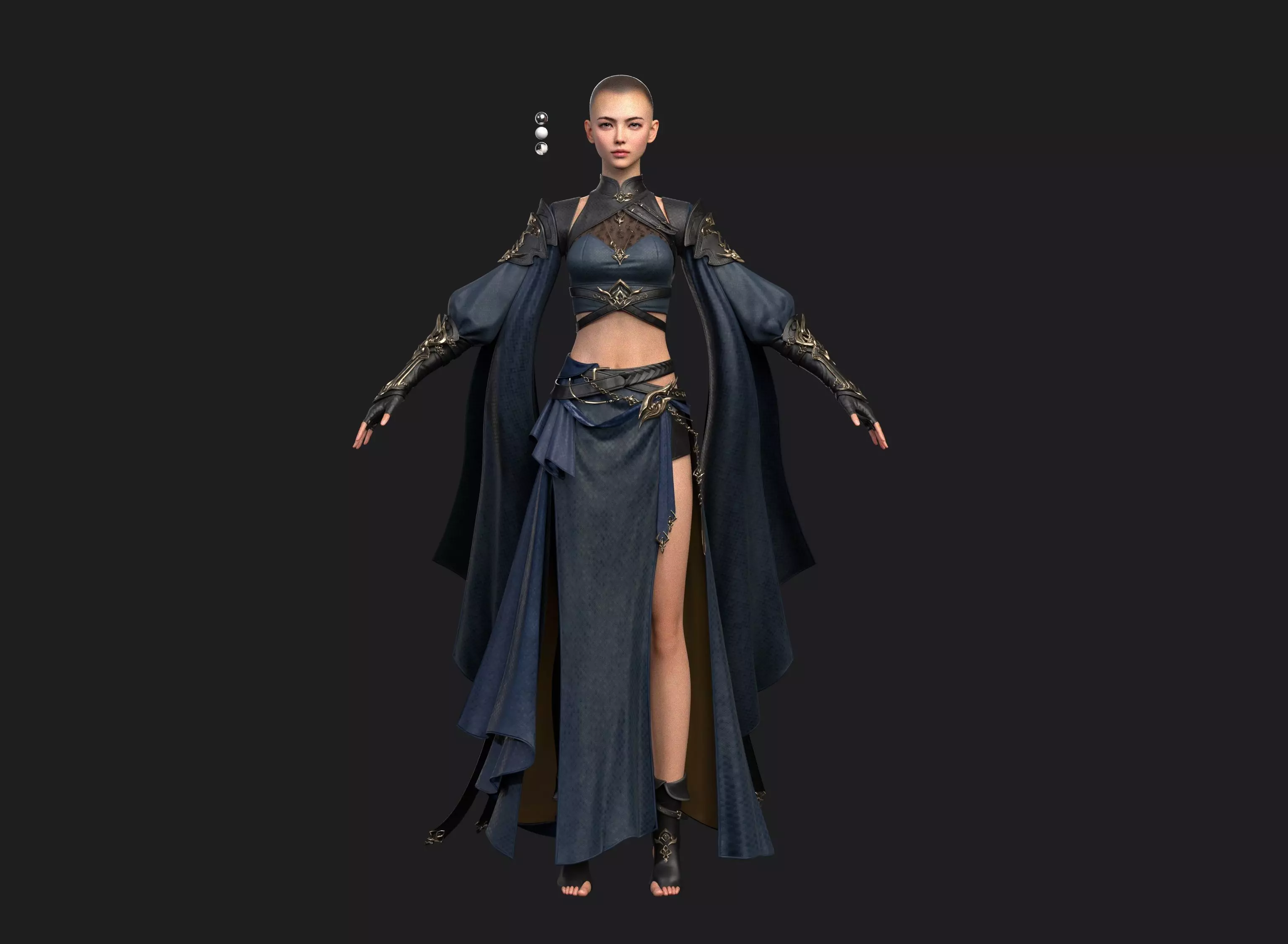 Chinese Girl AsianGirl Y406 3D model 3D model 3D model_5